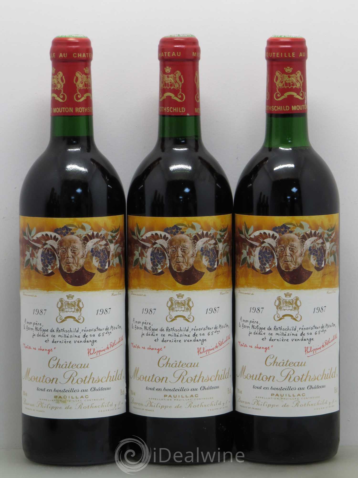 Château Mouton Rothschild 1er Grand Cru Classé 1987 - Lot de 12 bouteilles - 3