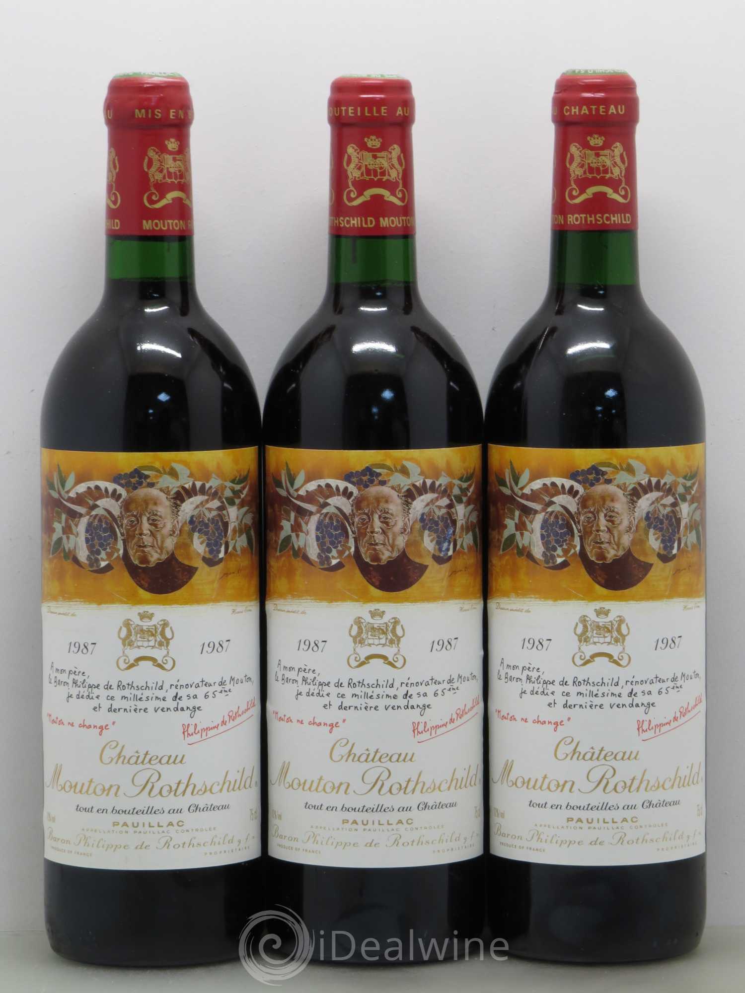 Château Mouton Rothschild 1er Grand Cru Classé 1987 - Lot de 12 bouteilles - 4