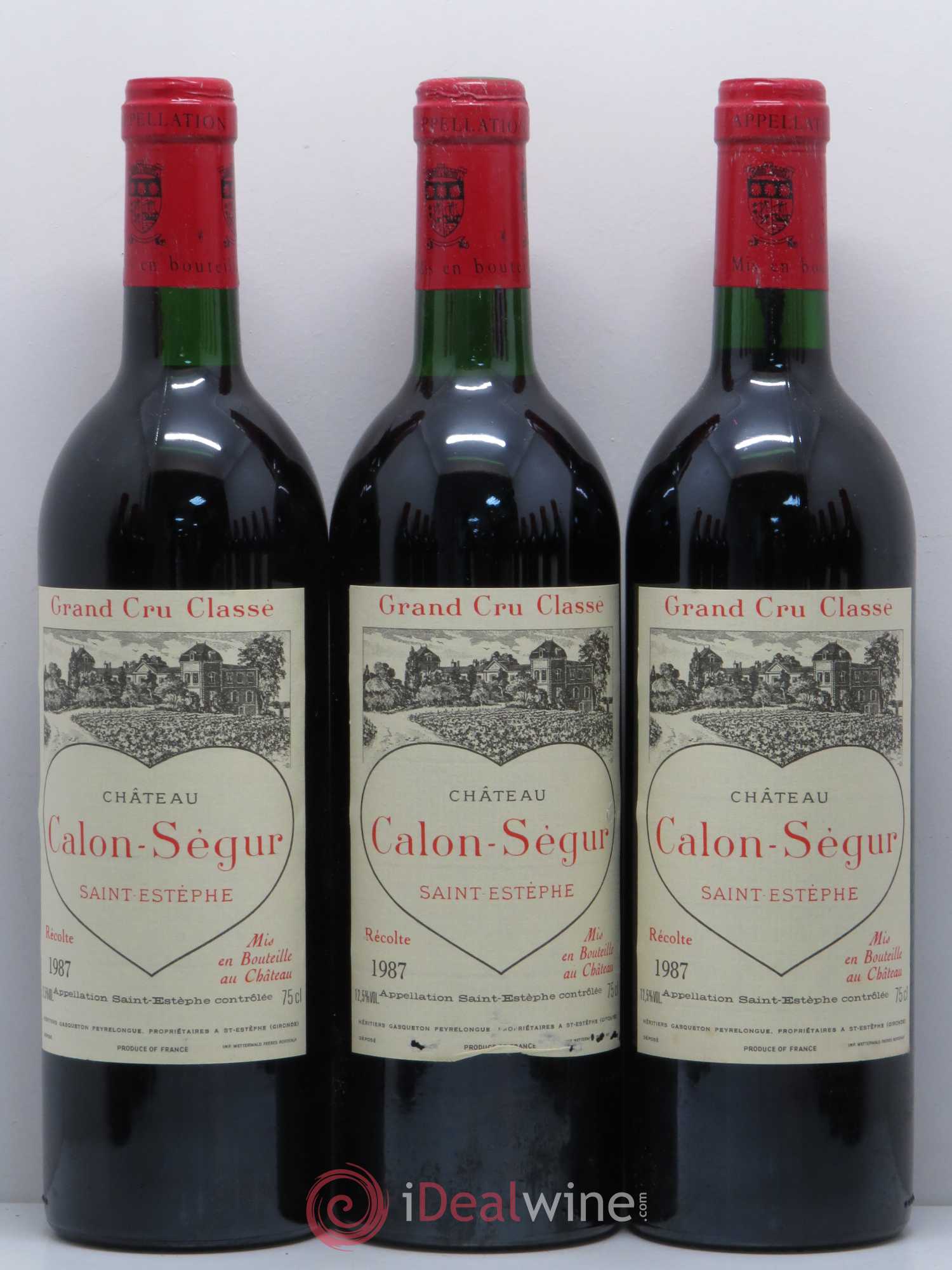 Château Calon Ségur 3ème Grand Cru Classé 1987 - Lot de 12 bouteilles - 1