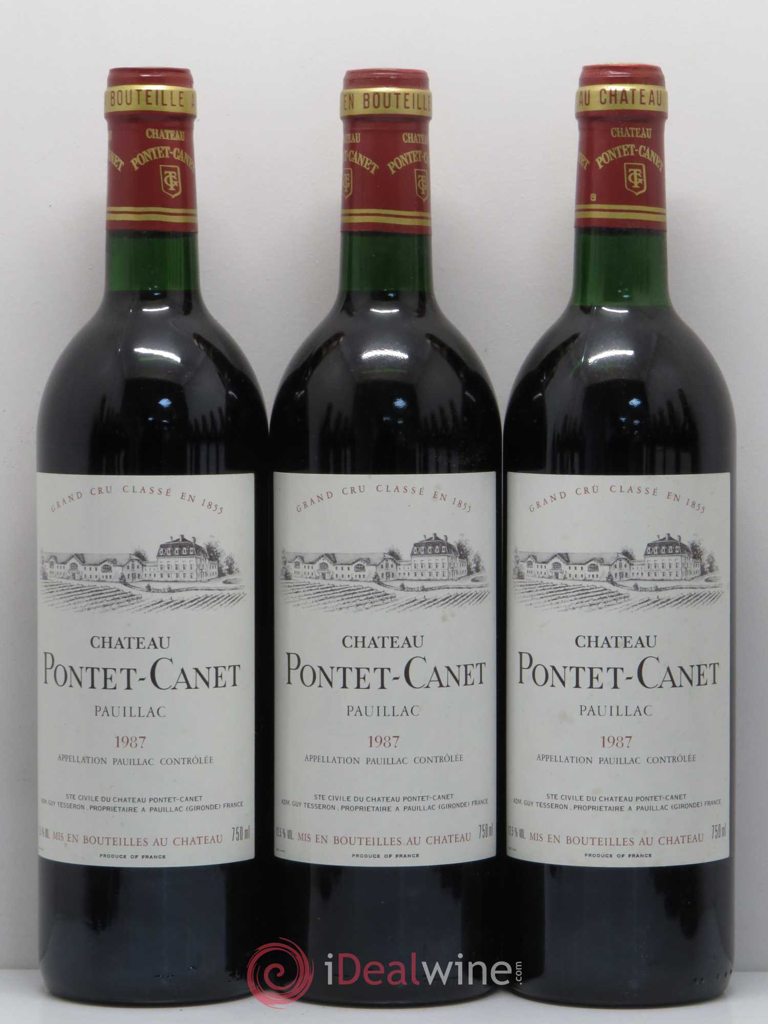 Château Pontet Canet 5ème Grand Cru Classé 1987 - Lot de 12 bouteilles - 2