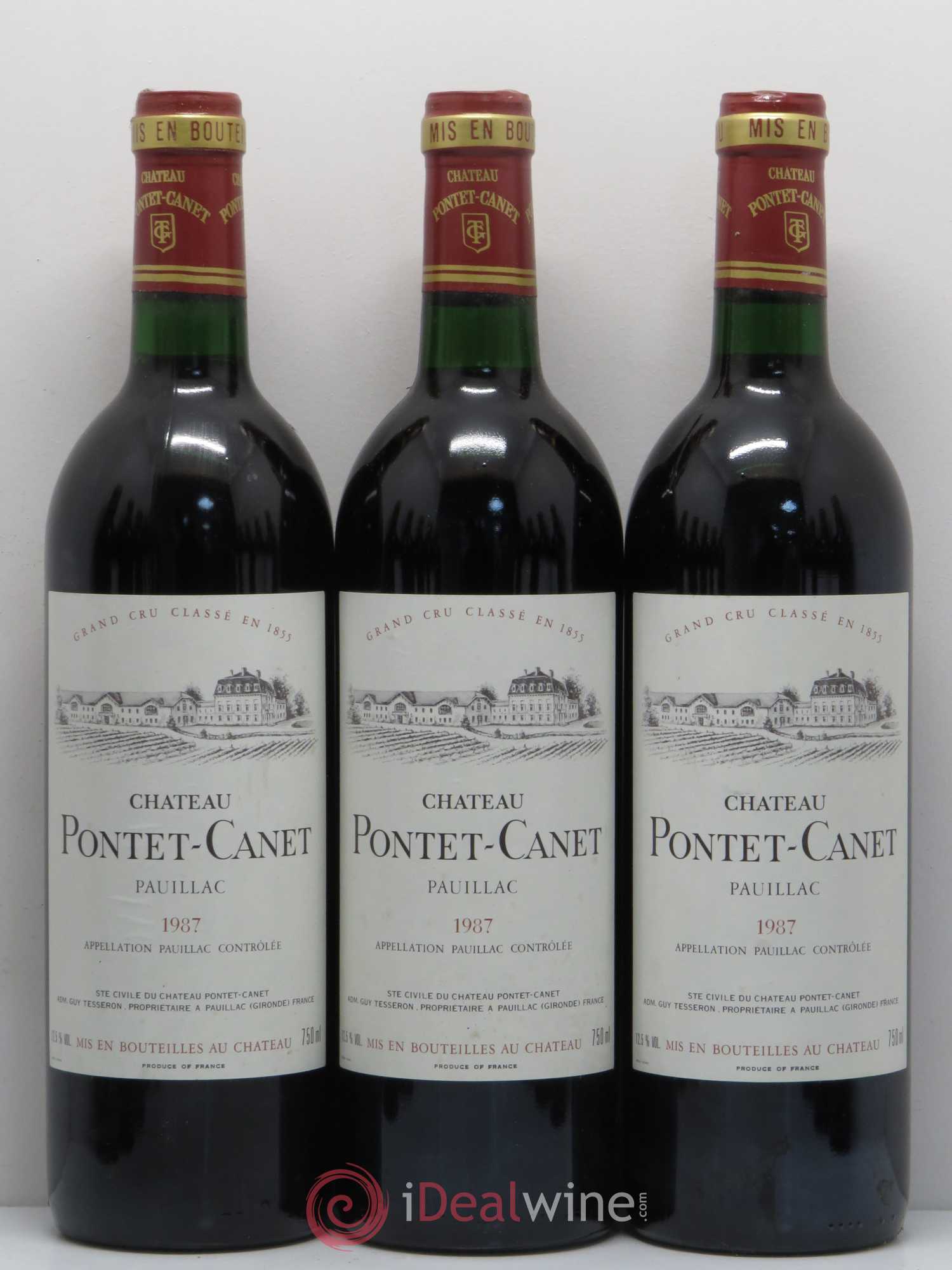Château Pontet Canet 5ème Grand Cru Classé 1987 - Lot de 12 bouteilles - 4
