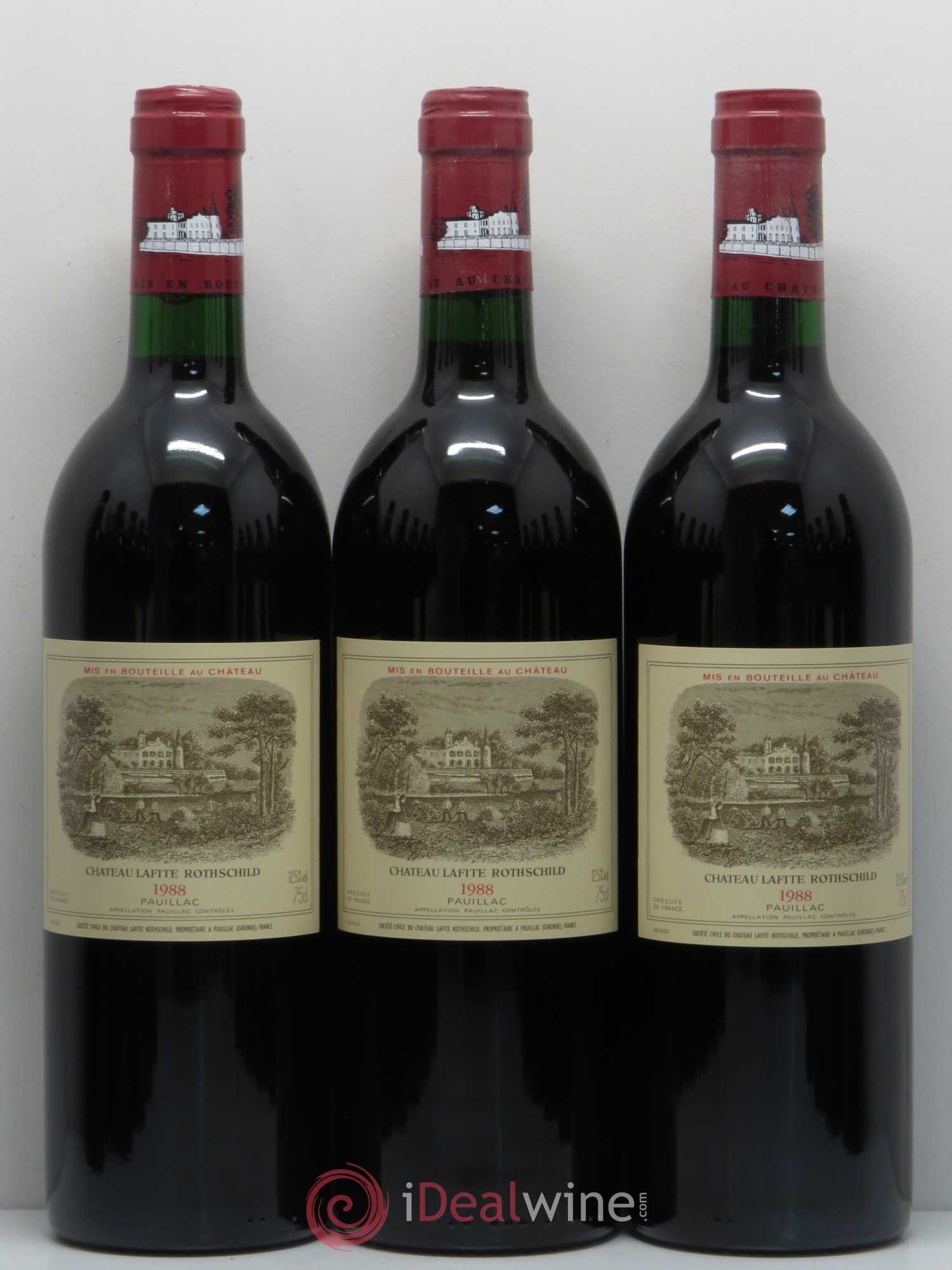 Château Lafite Rothschild 1er Grand Cru Classé 1988 - Lot de 12 bouteilles - 1