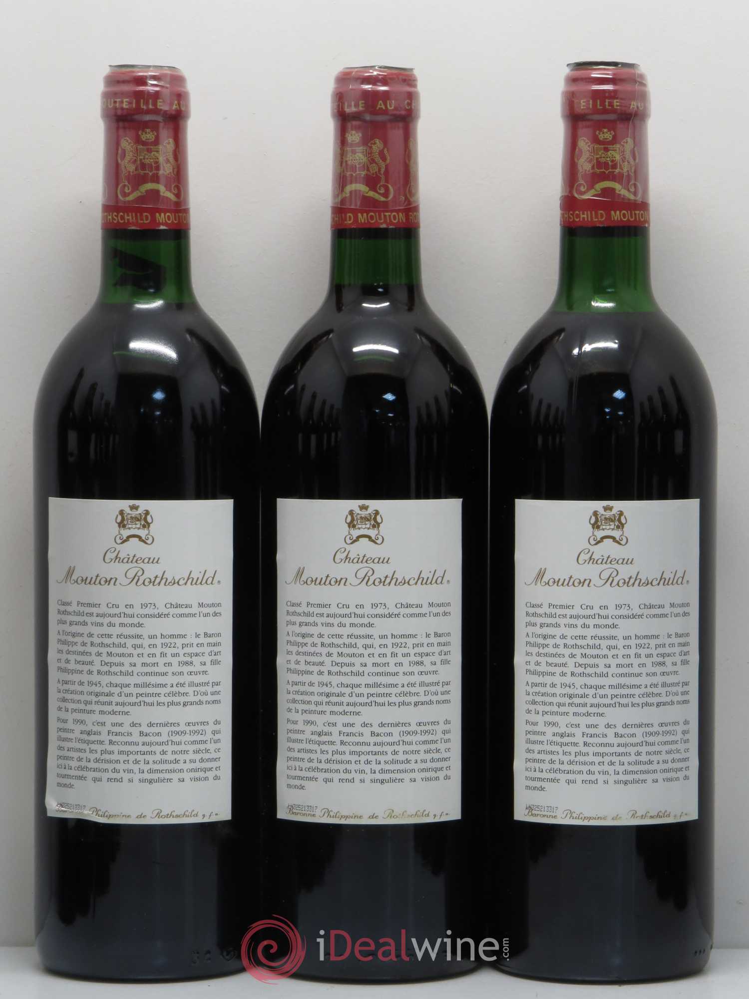Château Mouton Rothschild 1er Grand Cru Classé 1990 - Lot de 12 bouteilles - 2