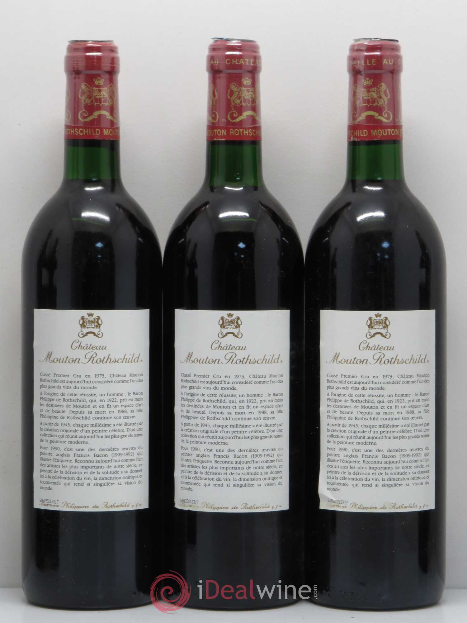 Château Mouton Rothschild 1er Grand Cru Classé 1990 - Lot de 12 bouteilles - 6