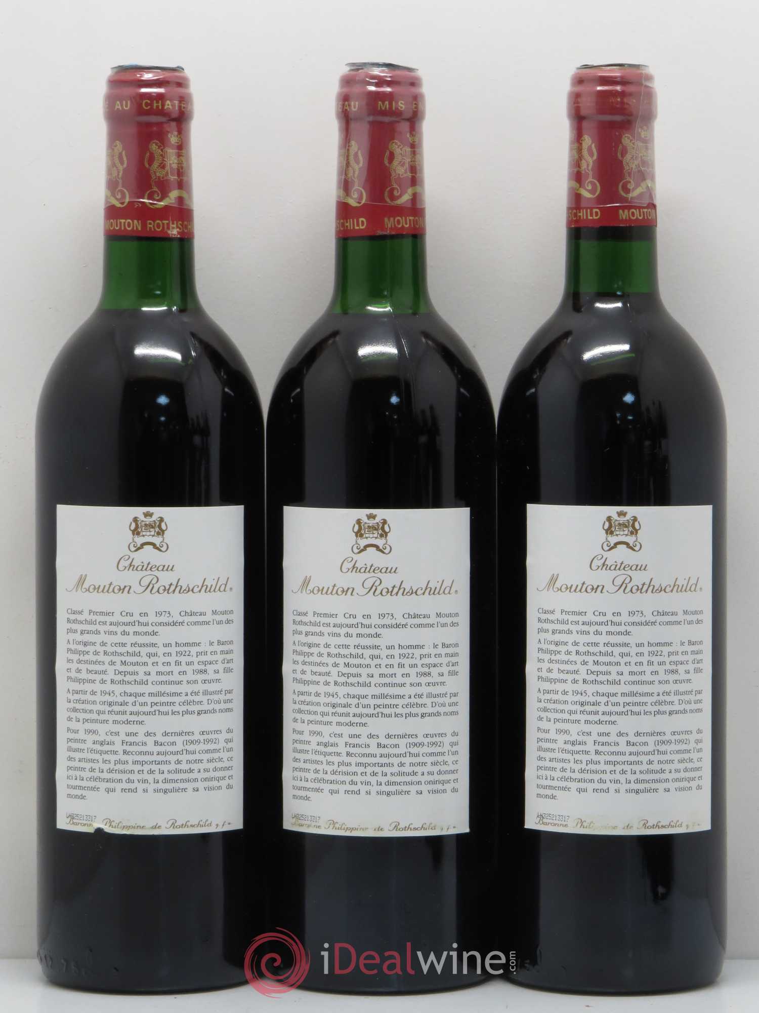 Château Mouton Rothschild 1er Grand Cru Classé 1990 - Lot de 12 bouteilles - 8