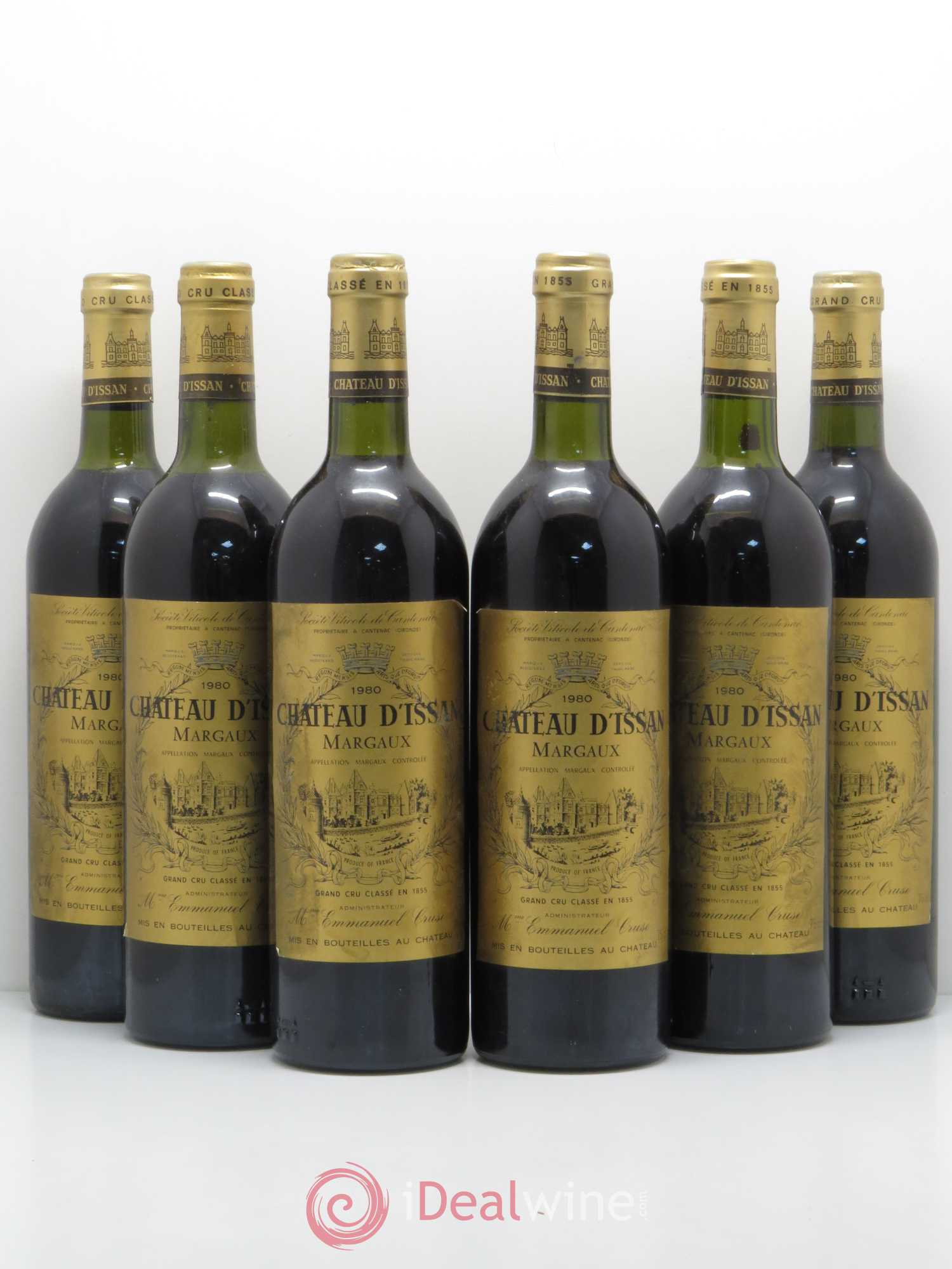 Château d'Issan 3ème Grand Cru Classé 1980 - Lot de 6 bouteilles - 0