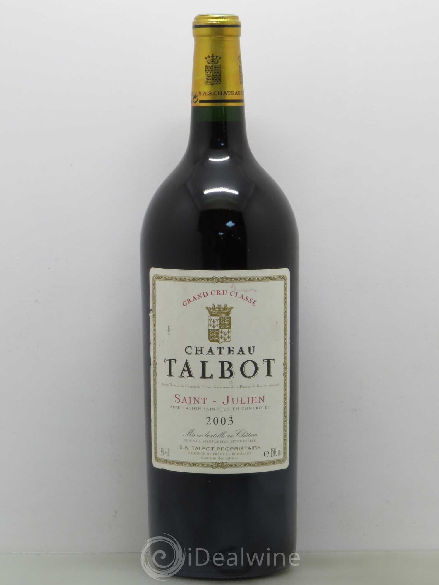 Château Talbot 4ème Grand Cru Classé 2003 - Lot de 1 magnum - 0