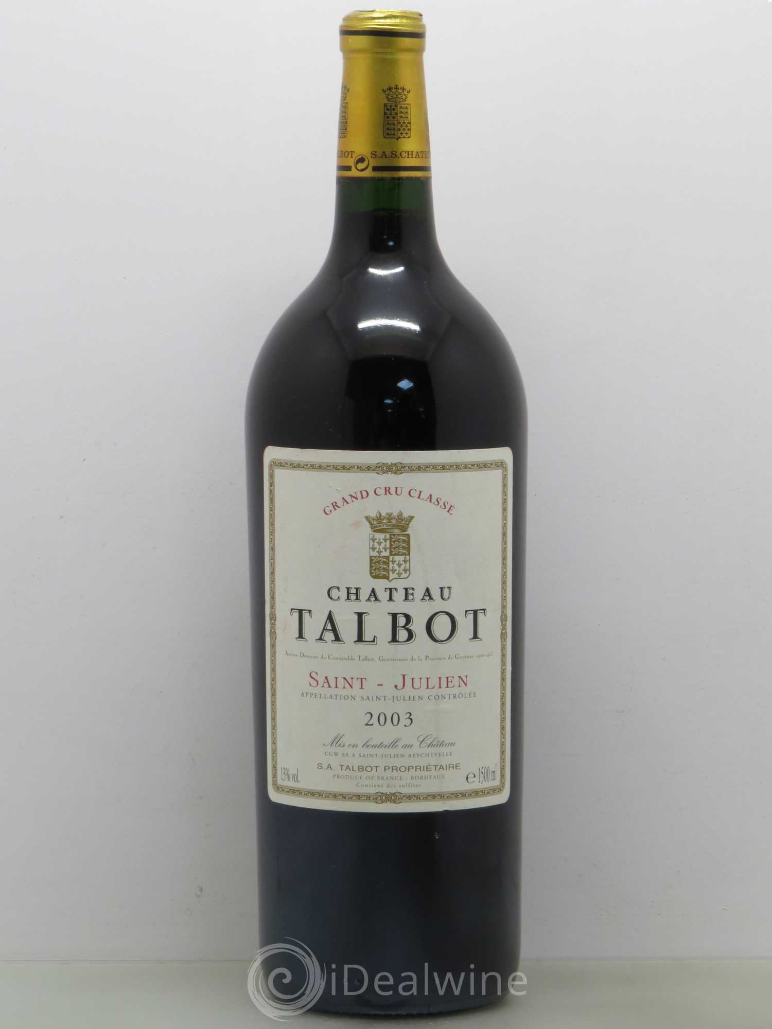 Château Talbot 4ème Grand Cru Classé 2003 - Lot de 1 magnum - 0
