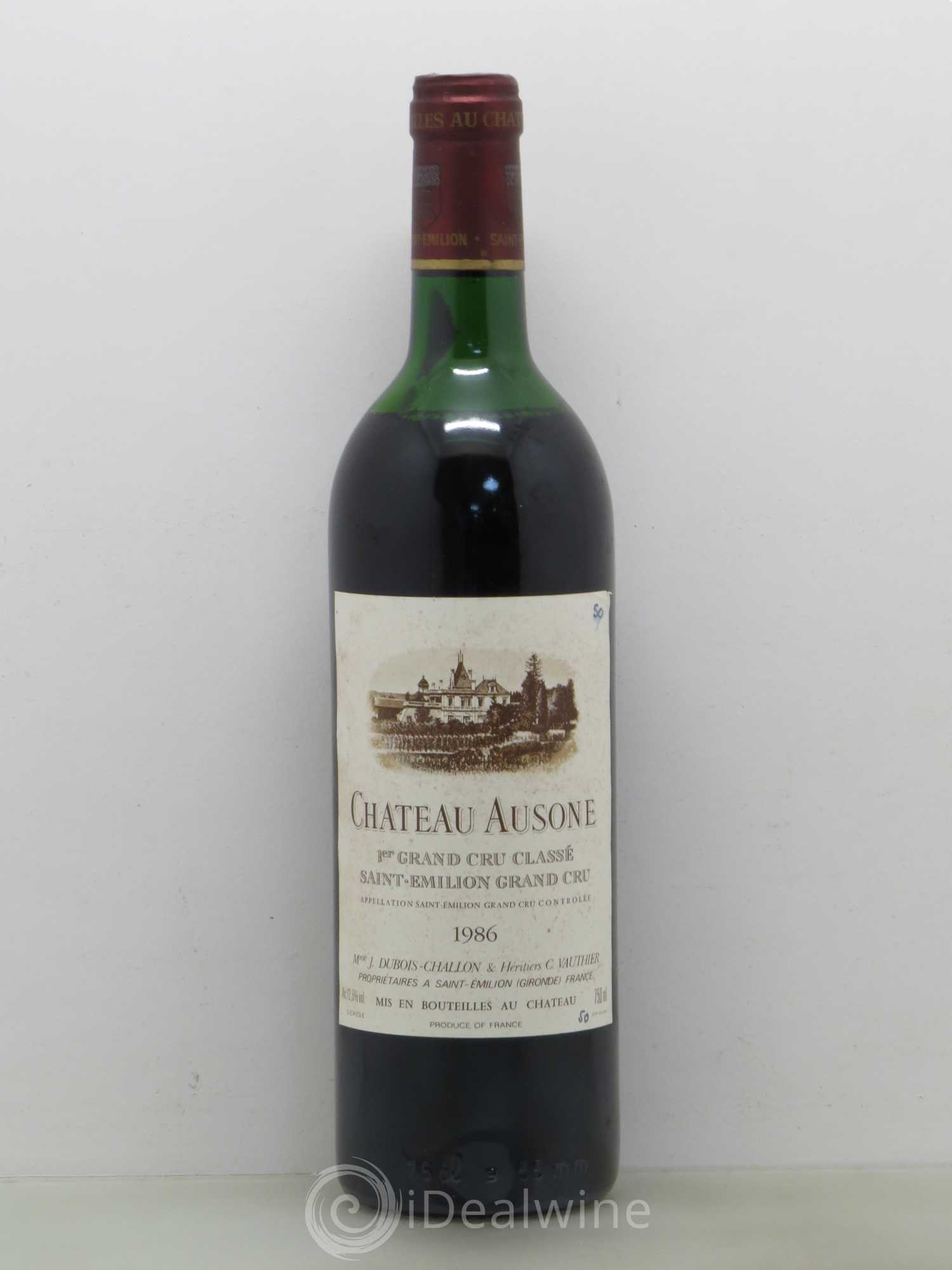 Château Ausone 1er Grand Cru Classé A 1986 - Lot de 1 bouteille - 0