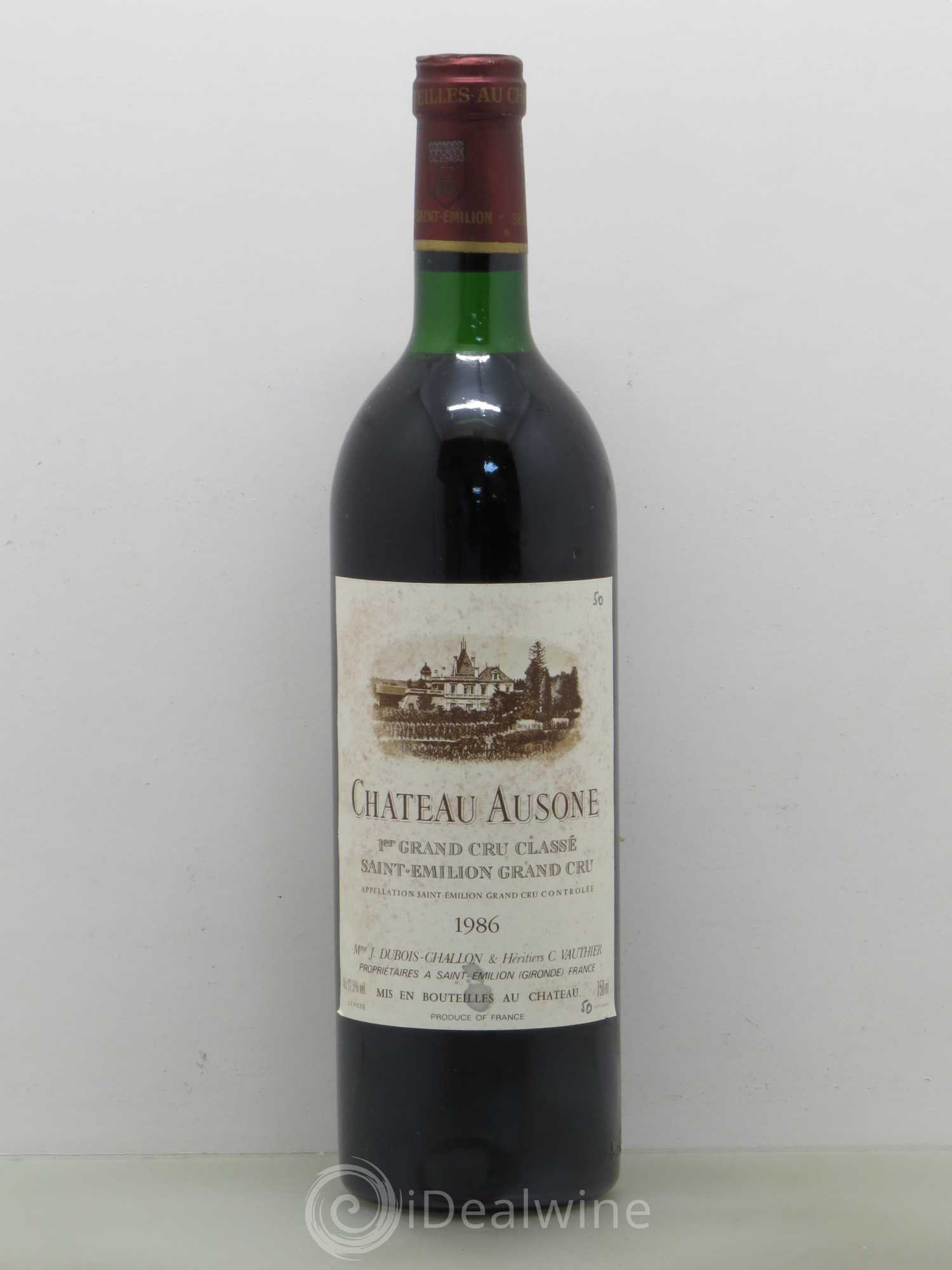 Château Ausone 1er Grand Cru Classé A 1986 - Lot de 1 bouteille - 0