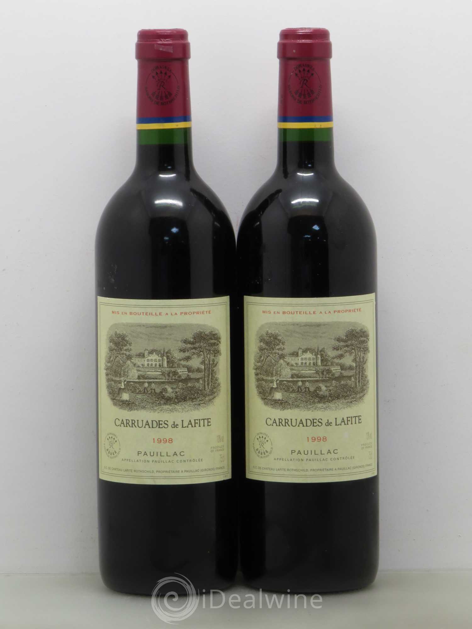 Carruades de Lafite Rothschild Second Vin 1998 - Lot de 2 bouteilles - 0