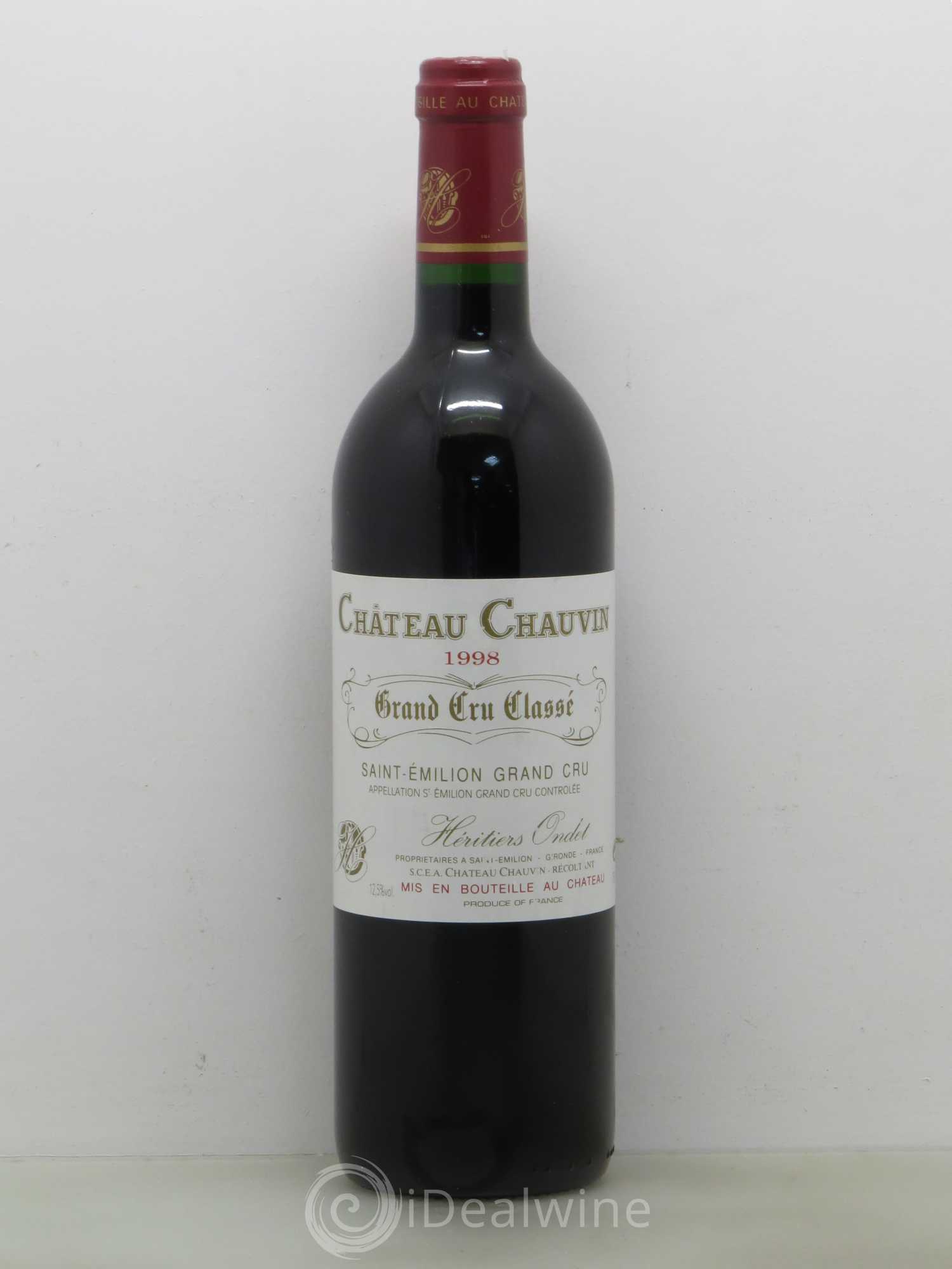Château Chauvin Grand Cru Classé 1998 - Lot de 1 bouteille - 0