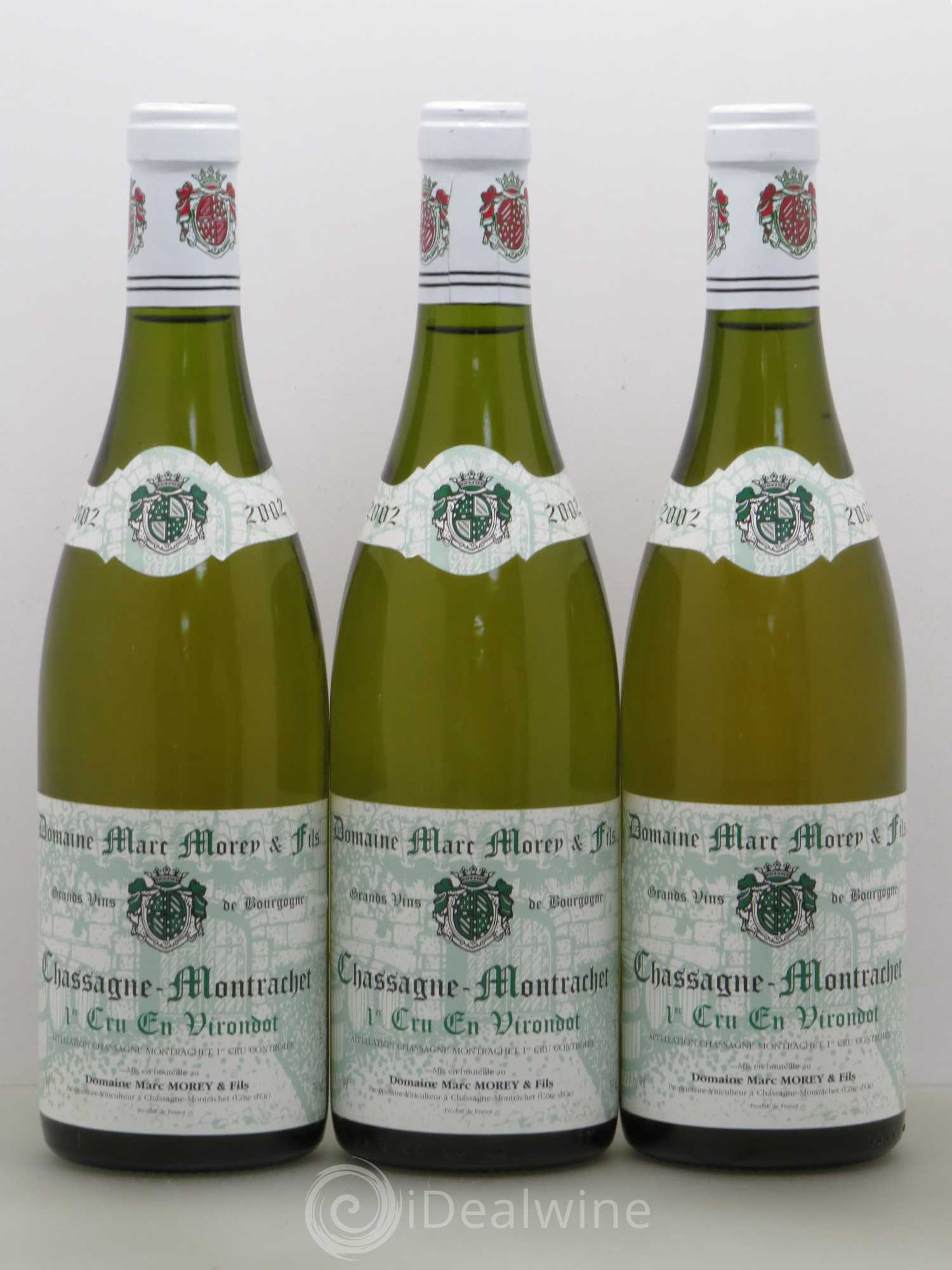 Chassagne-Montrachet 1er Cru En Virondots Marc Morey 2002 - Posten von 3 Flaschen - 0