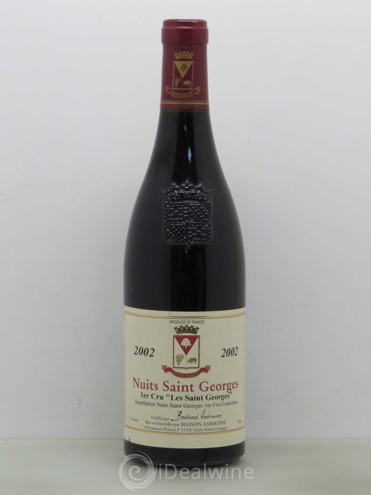 Nuits-Saint-Georges 1er Cru Les Saints Georges Bertrand Ambroise 2002 - Posten von 1 Flasche - 0