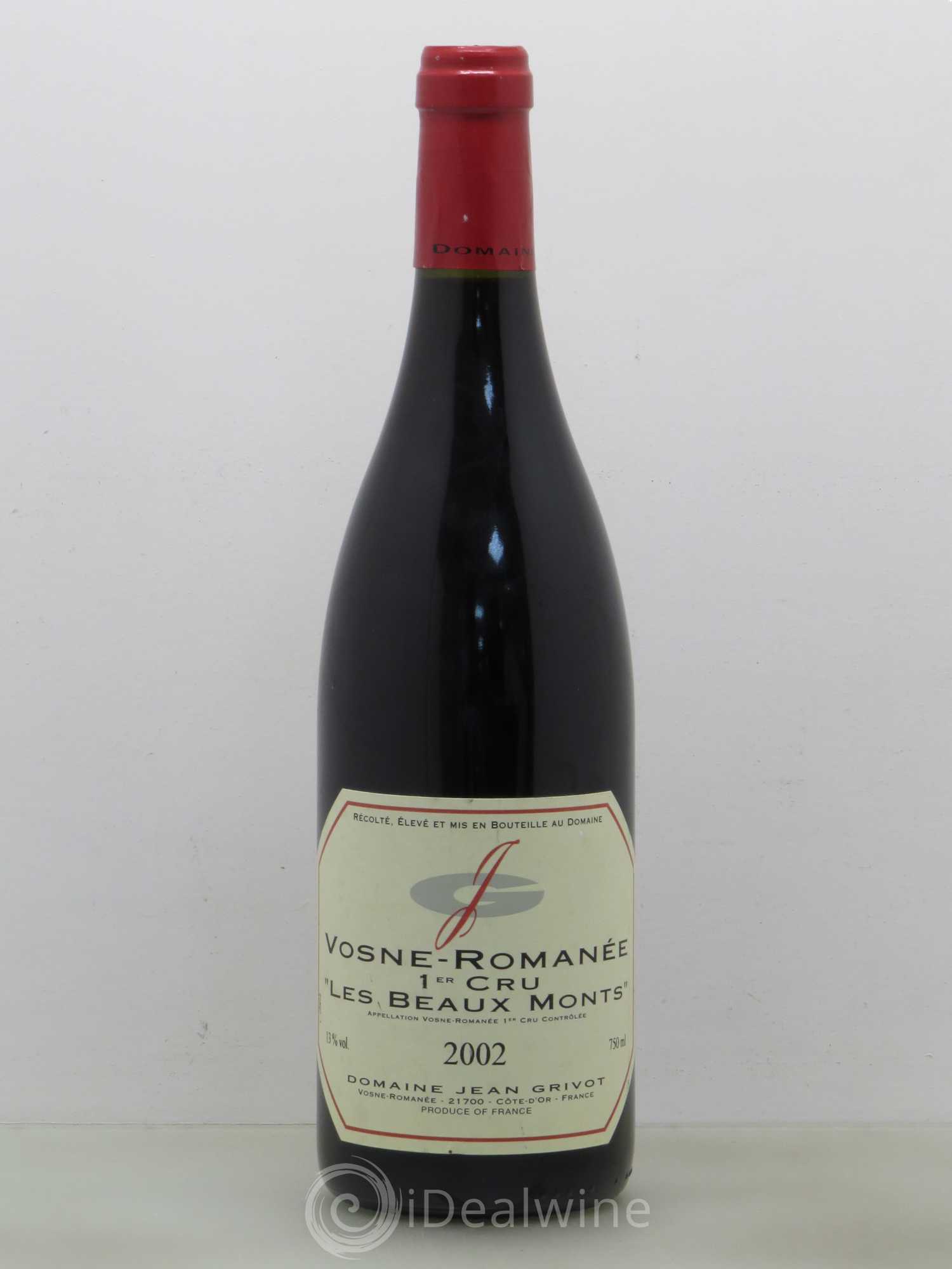 Vosne-Romanée 1er Cru Les Beaux-Monts Jean Grivot 2002 - Lot de 1 bouteille - 0