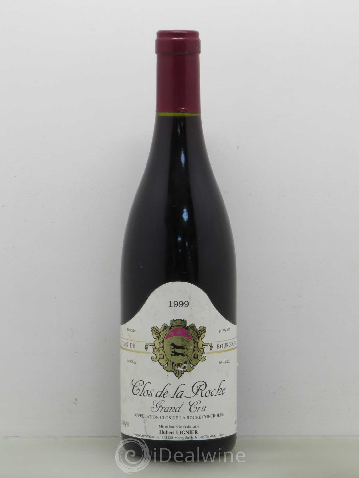 Clos de la Roche Grand Cru Hubert Lignier (Domaine) 1999 - Lot de 1 bouteille - 0