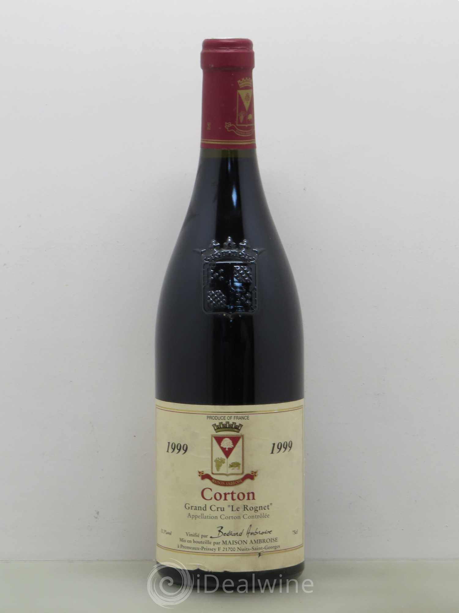 Corton Grand Cru Le Rognet Bertrand Ambroise 1999 - Lot de 1 bouteille - 0