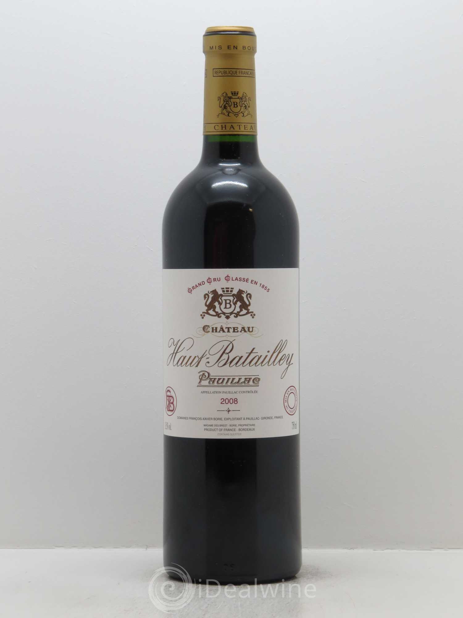 Château Haut Batailley 5ème Grand Cru Classé 2008 - Lot de 1 bouteille - 0