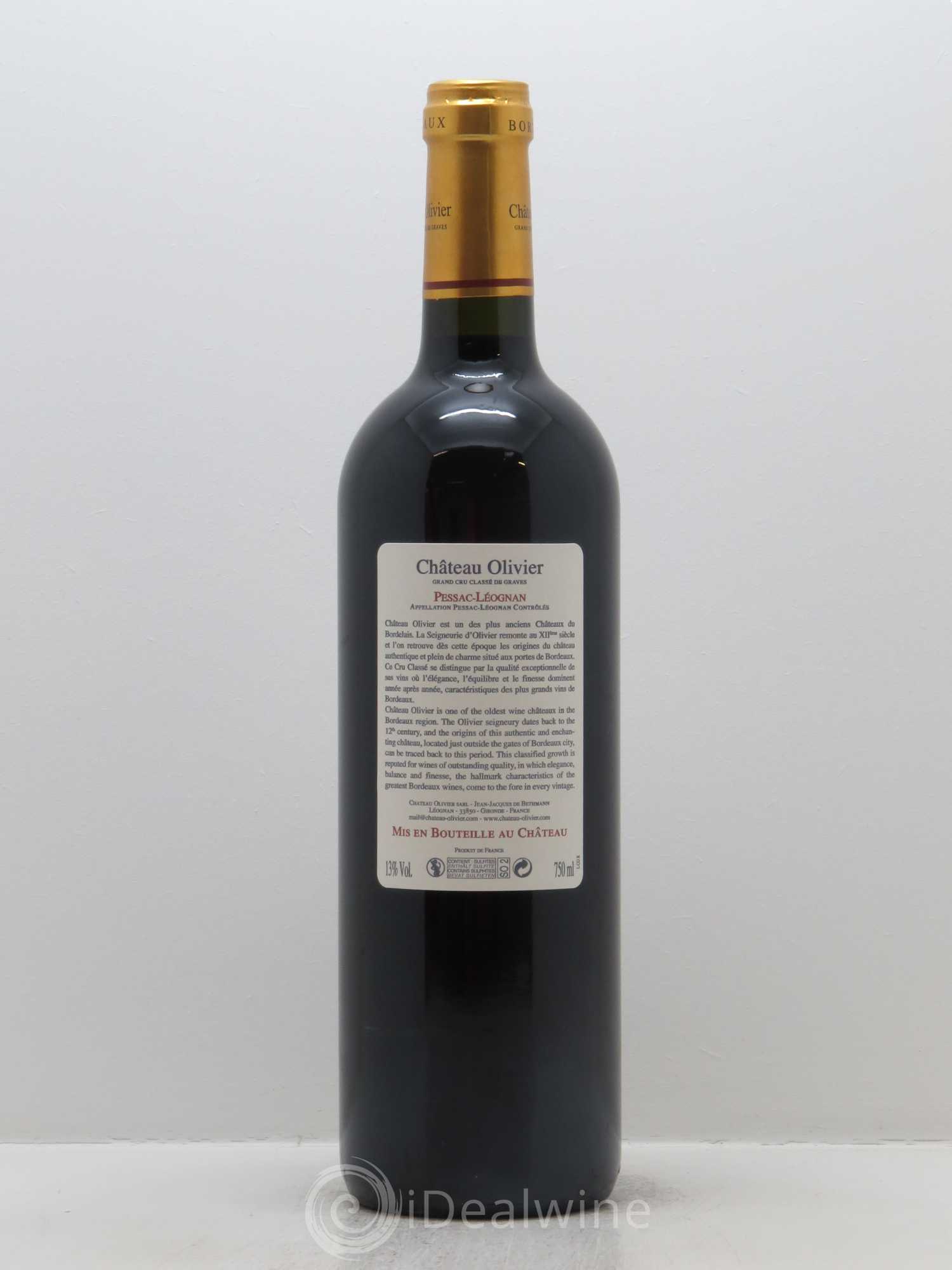 Château Olivier Cru Classé de Graves 2008 - Lot de 1 bouteille - 1