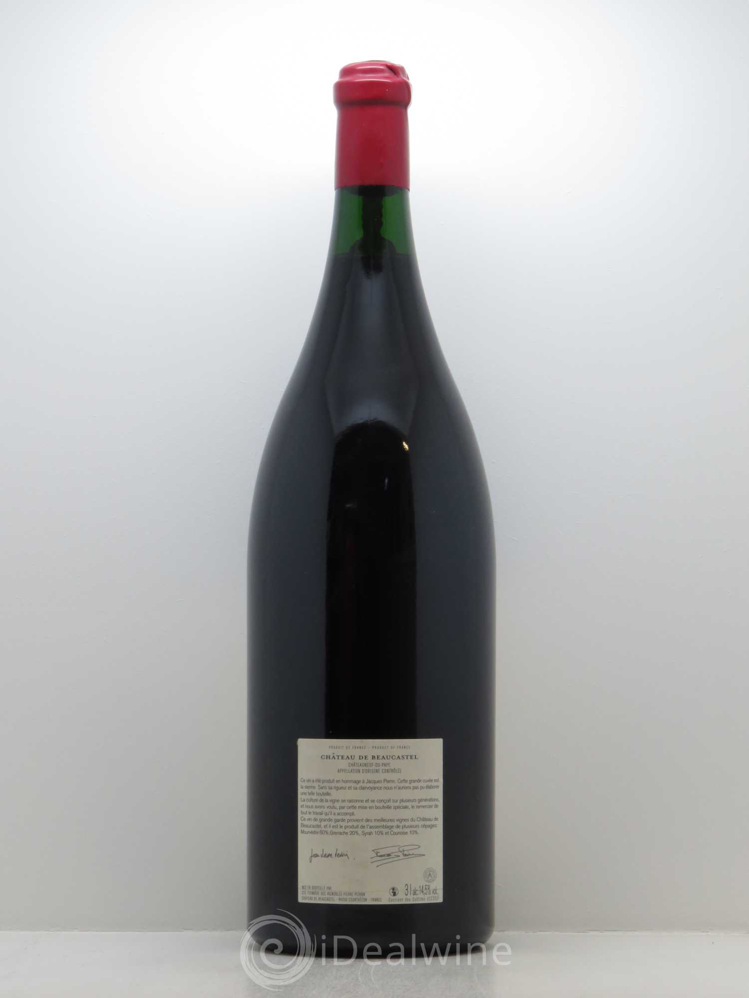 Châteauneuf-du-Pape Château de Beaucastel Hommage à Jacques Perrin Famille Perrin 2015 - Lot de 1 jeroboam - 1