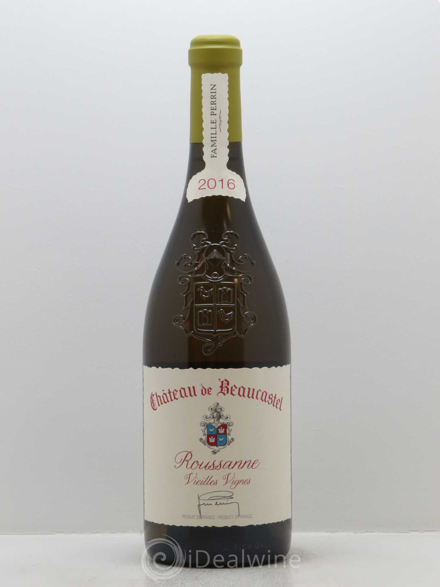 Châteauneuf-du-Pape Château de Beaucastel Vieilles vignes Roussanne Famille Perrin 2016 - Lot de 1 bouteille - 0