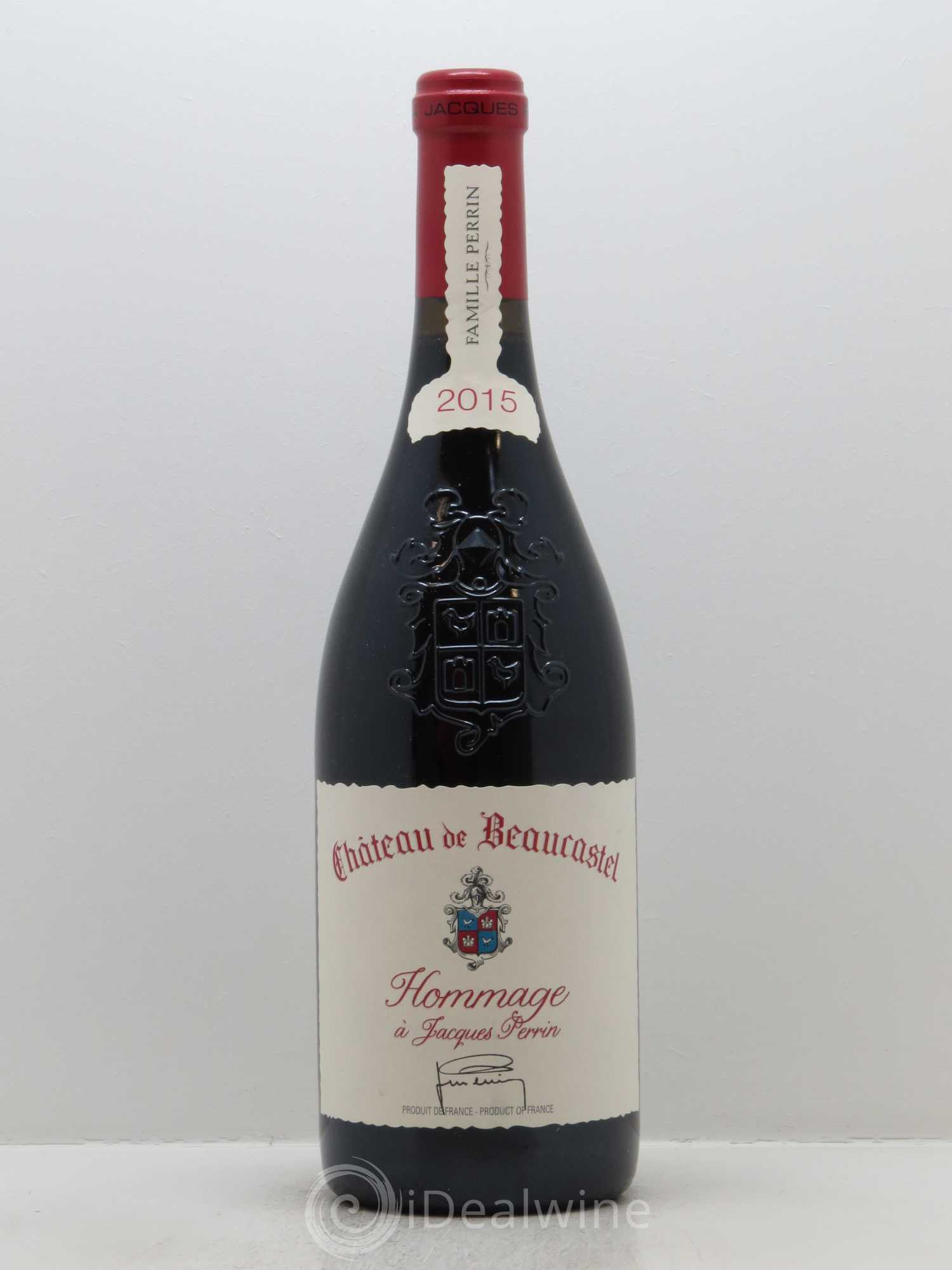 Châteauneuf-du-Pape Château de Beaucastel Hommage à Jacques Perrin Famille Perrin 2015 - Lot de 1 bouteille - 0