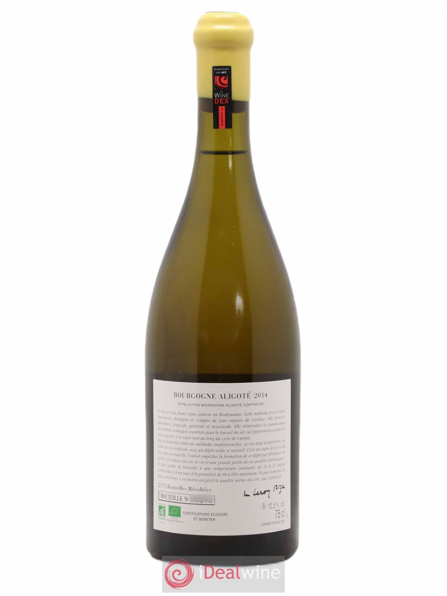 Bourgogne Aligoté Sous Chatelet d'Auvenay (Domaine) 2014 - Lot de 1 bouteille - 1