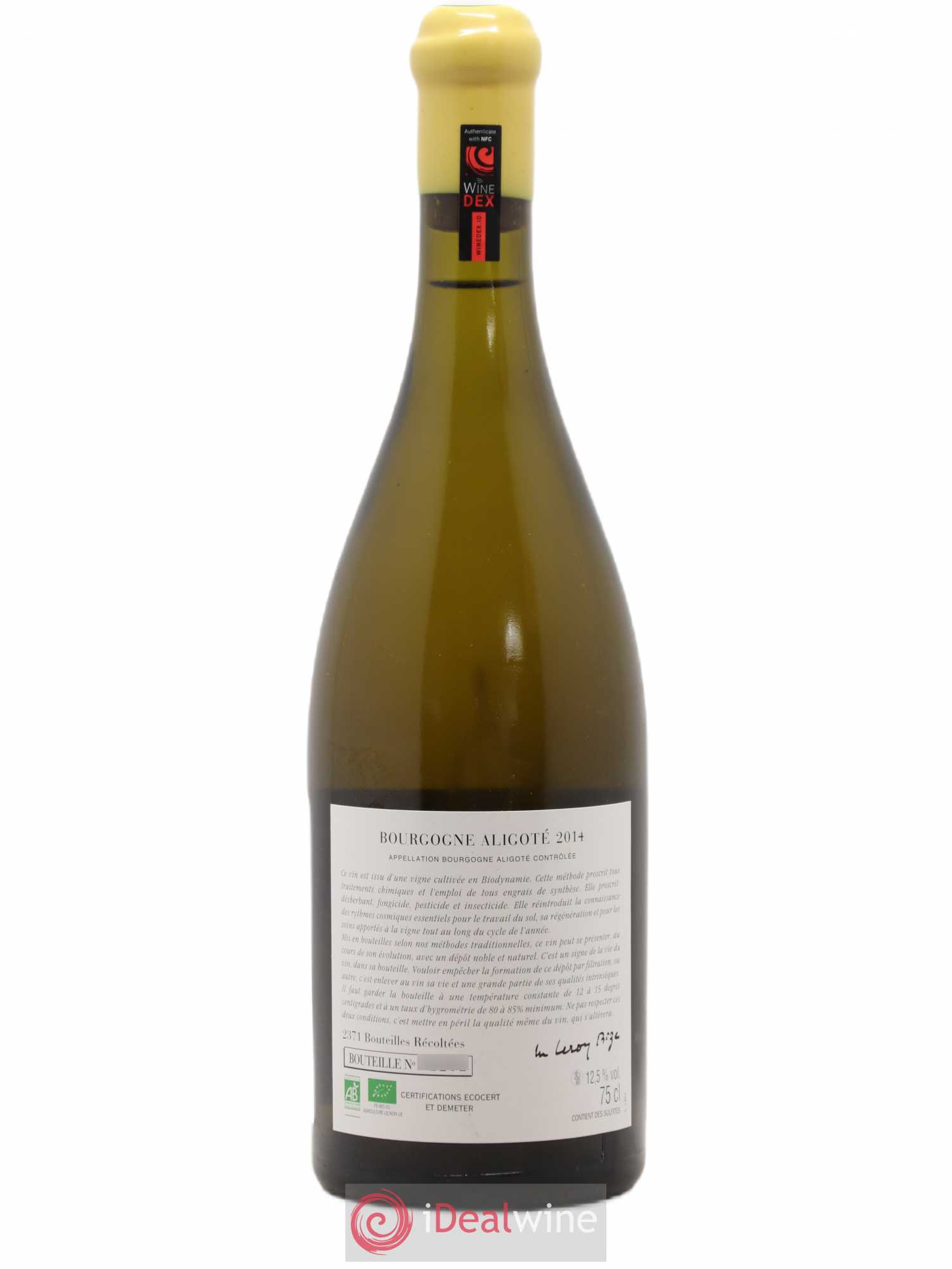 Bourgogne Aligoté Sous Chatelet d'Auvenay (Domaine) 2014 - Lot de 1 bouteille - 1