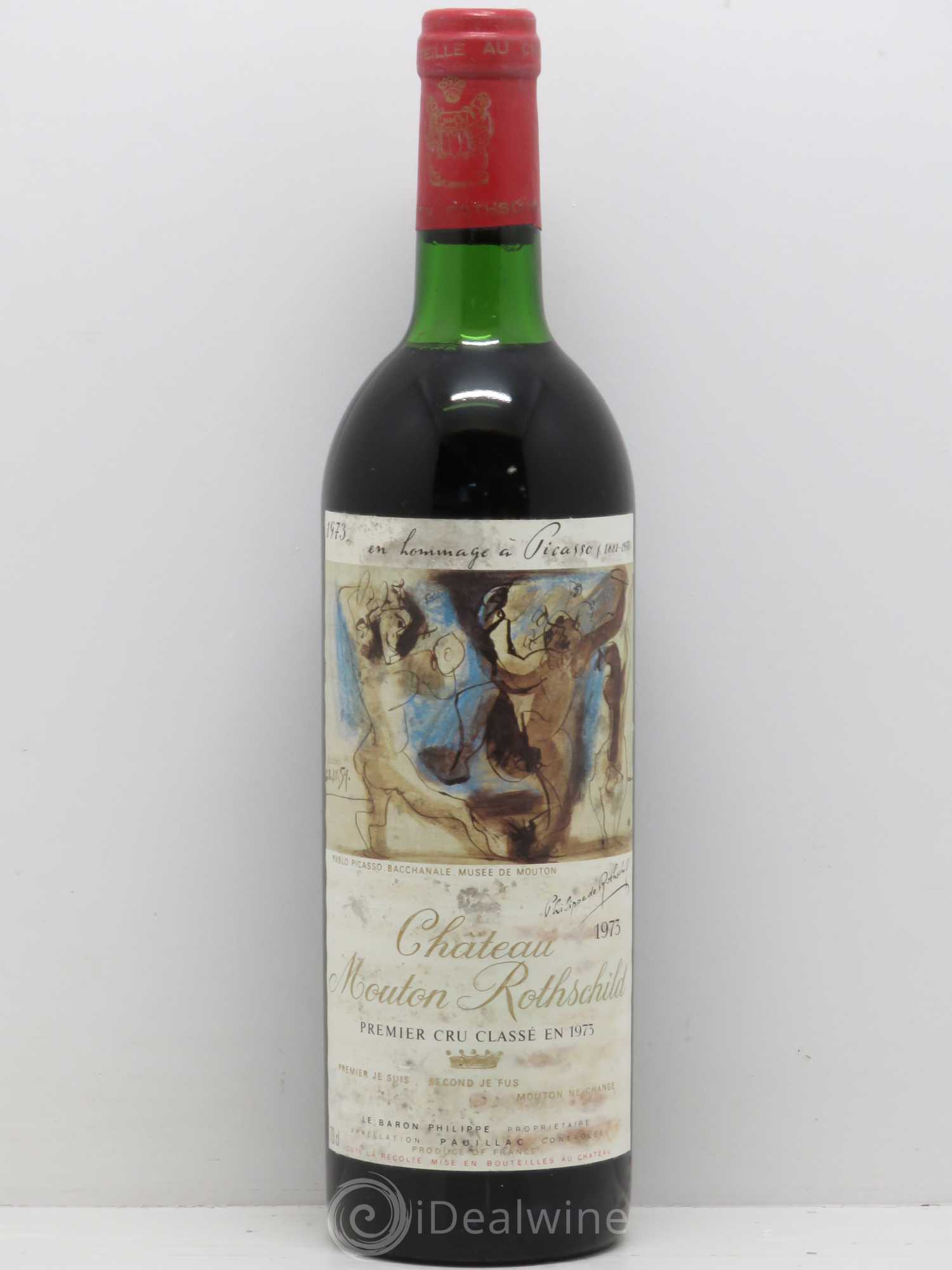 Château Mouton Rothschild 1er Grand Cru Classé 1973 - Lot de 1 bouteille - 0