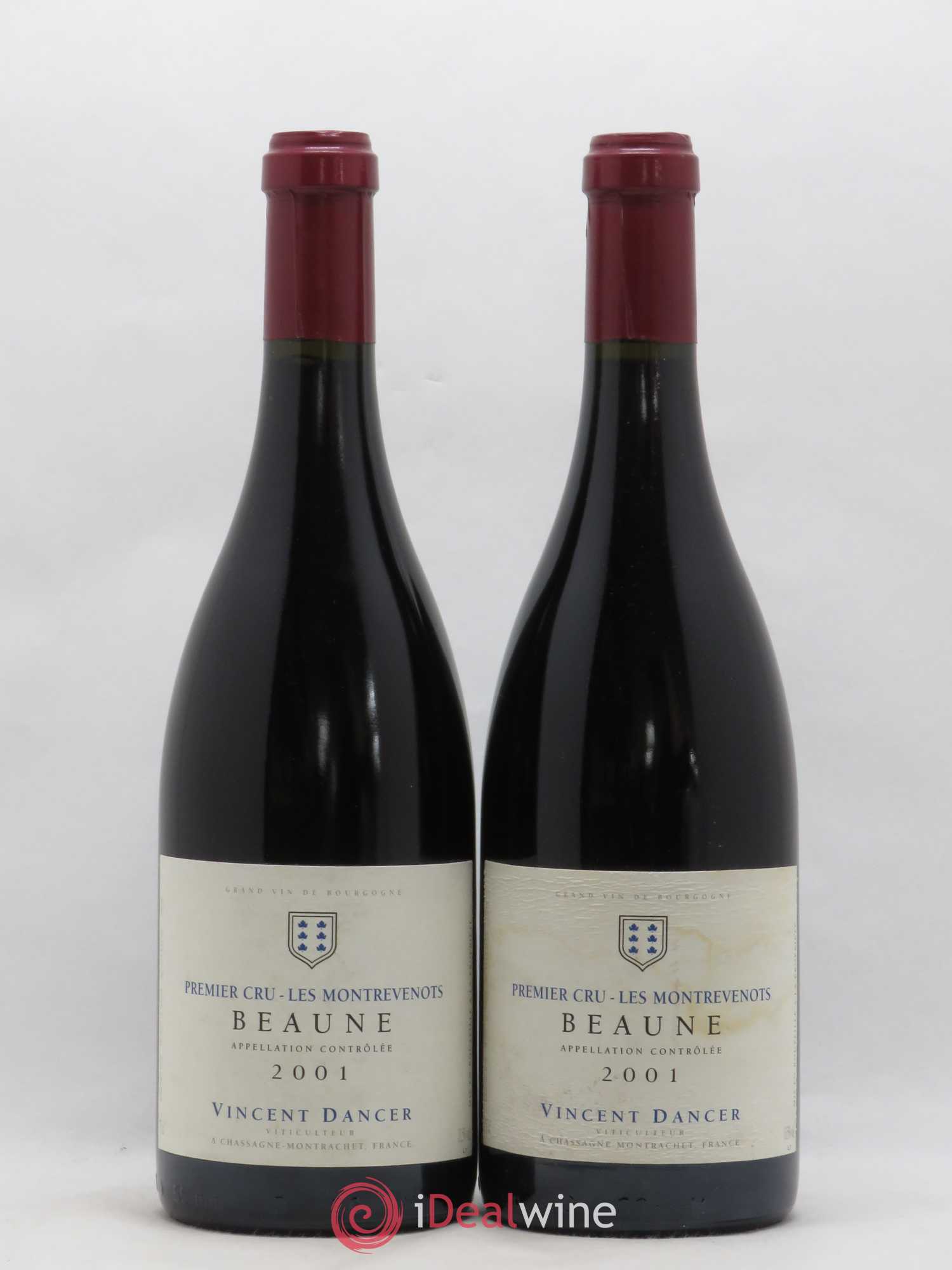 Beaune 1er Cru Les Montrevenots Vincent Dancer 2001 - Lot de 2 bouteilles - 0