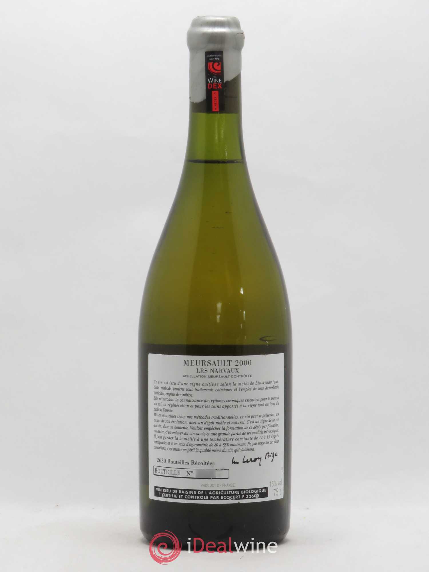 Meursault Les Narvaux d'Auvenay (Domaine) 2000 - Lot de 1 bouteille - 1