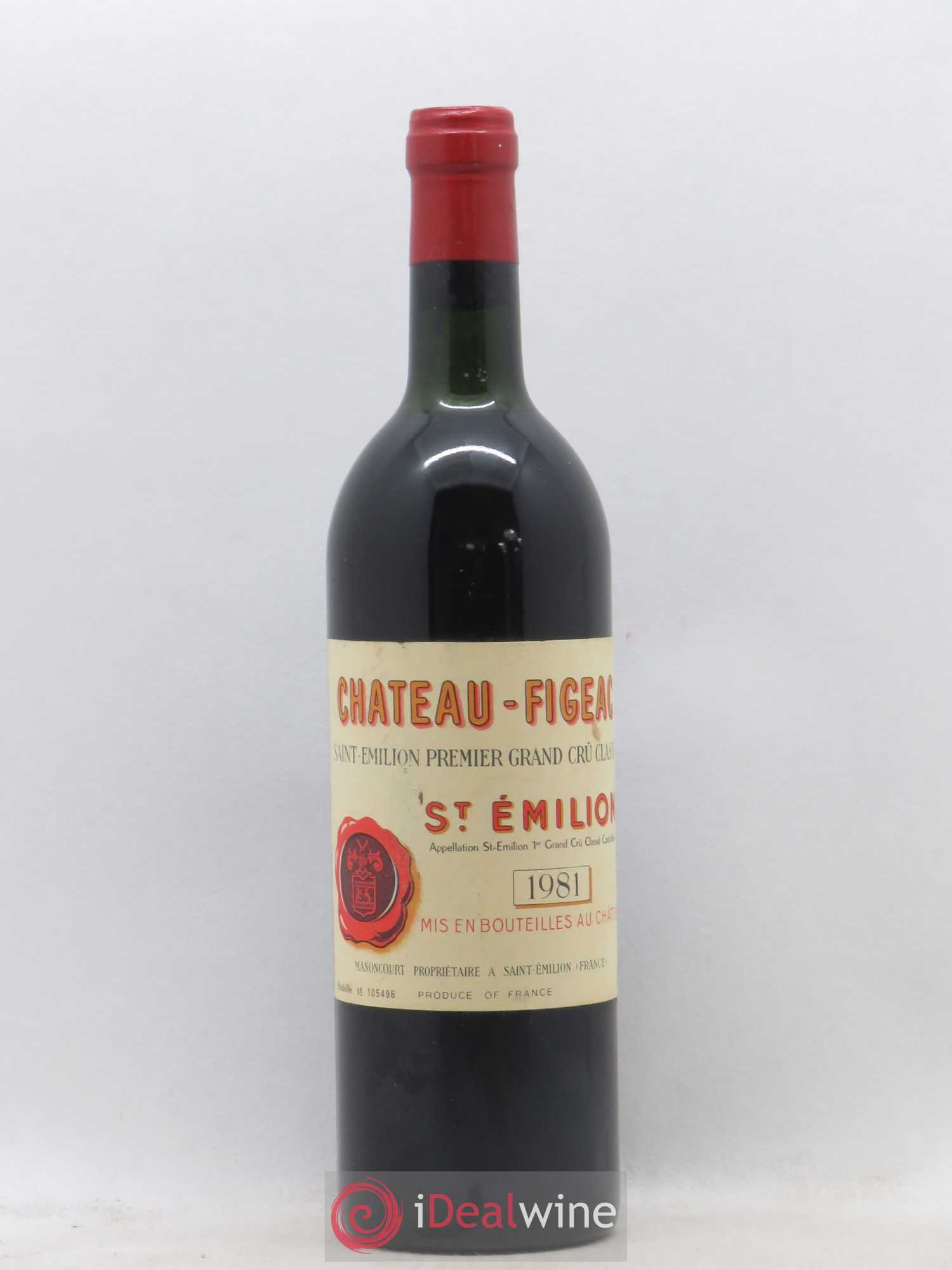 Château Figeac 1er Grand Cru Classé A 1981 - Lot de 1 bouteille - 0