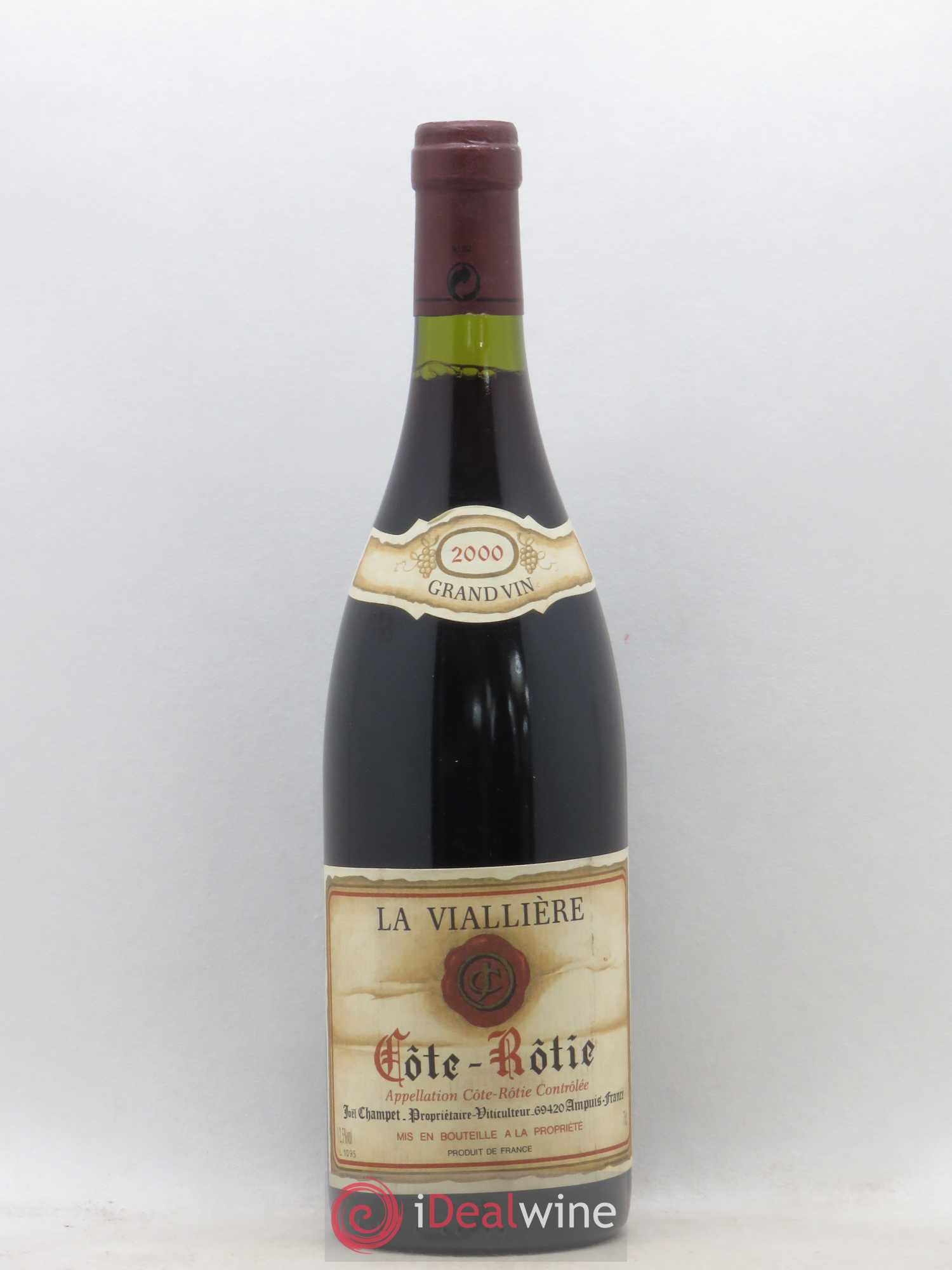 Côte-Rôtie La Viallière Joel Champet 2000 - Posten von 1 Flasche - 0