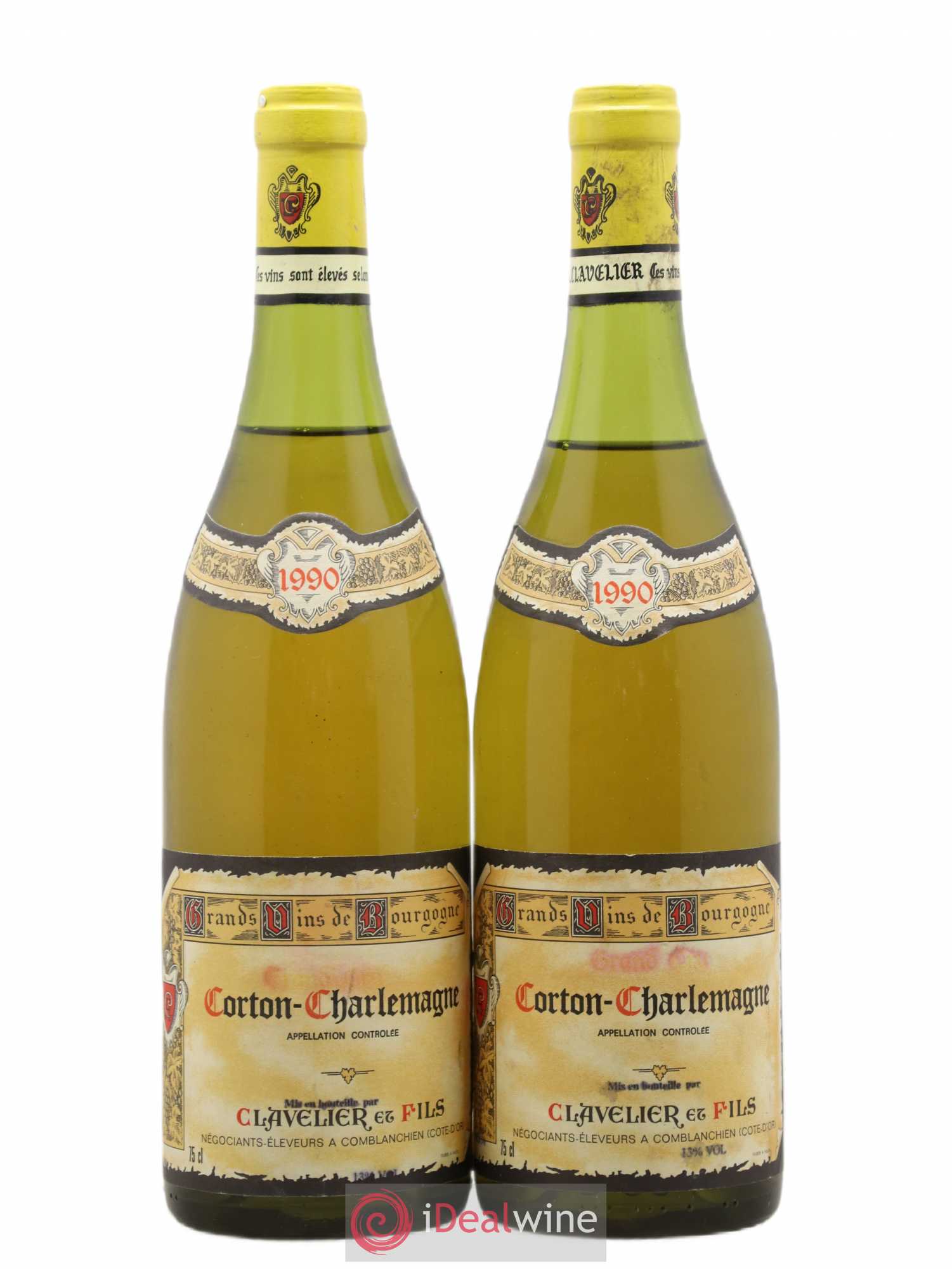 Corton-Charlemagne Grand Cru Clavelier 1990 - Lot de 2 bouteilles - 0