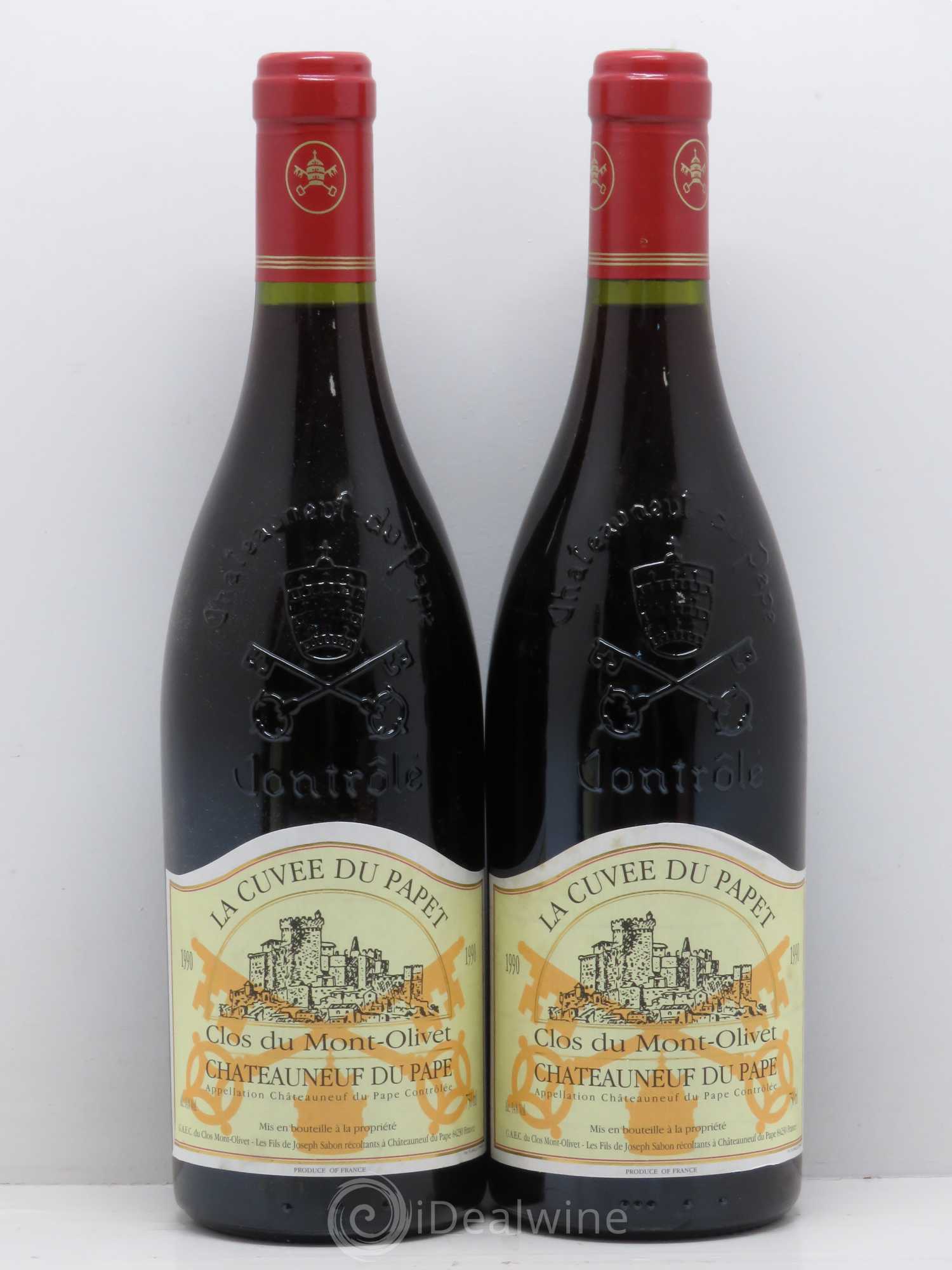 Châteauneuf-du-Pape Clos du Mont-Olivet La cuvée du Papet 1990 - Lot de 2 bouteilles - 0
