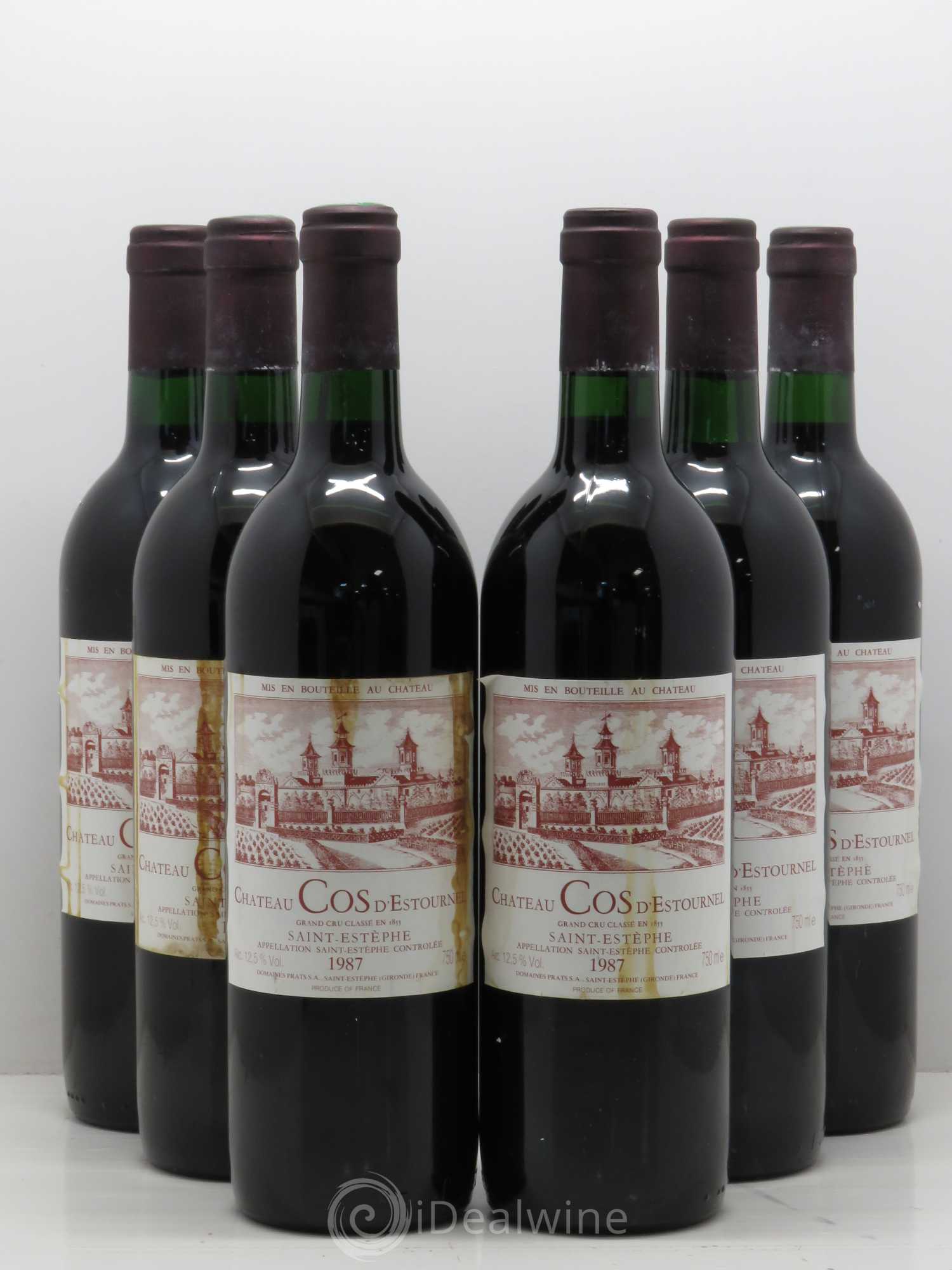 Cos d'Estournel 2ème Grand Cru Classé 1987 - Lot de 6 bouteilles - 0