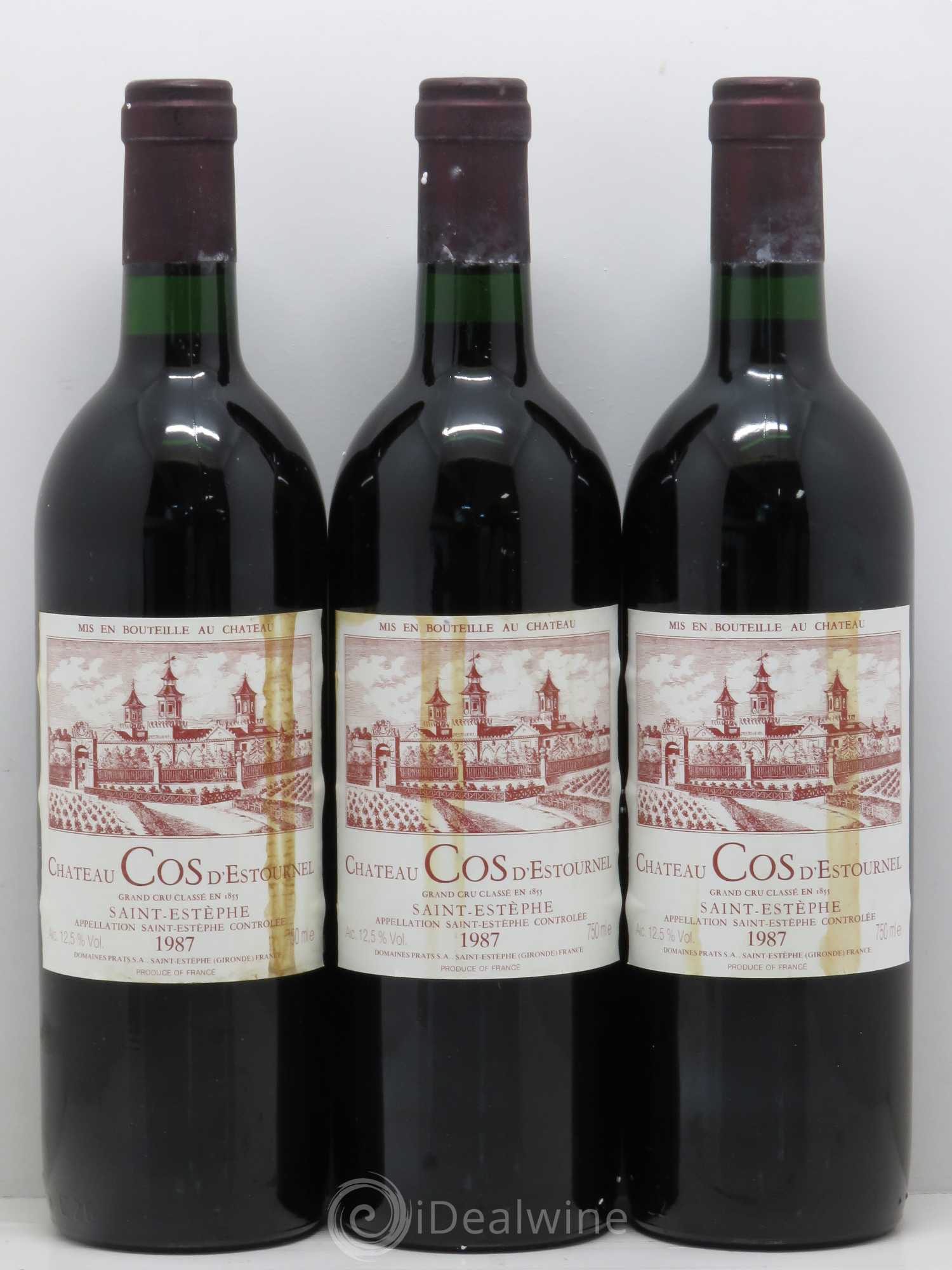 Cos d'Estournel 2ème Grand Cru Classé 1987 - Lot de 3 bouteilles - 0