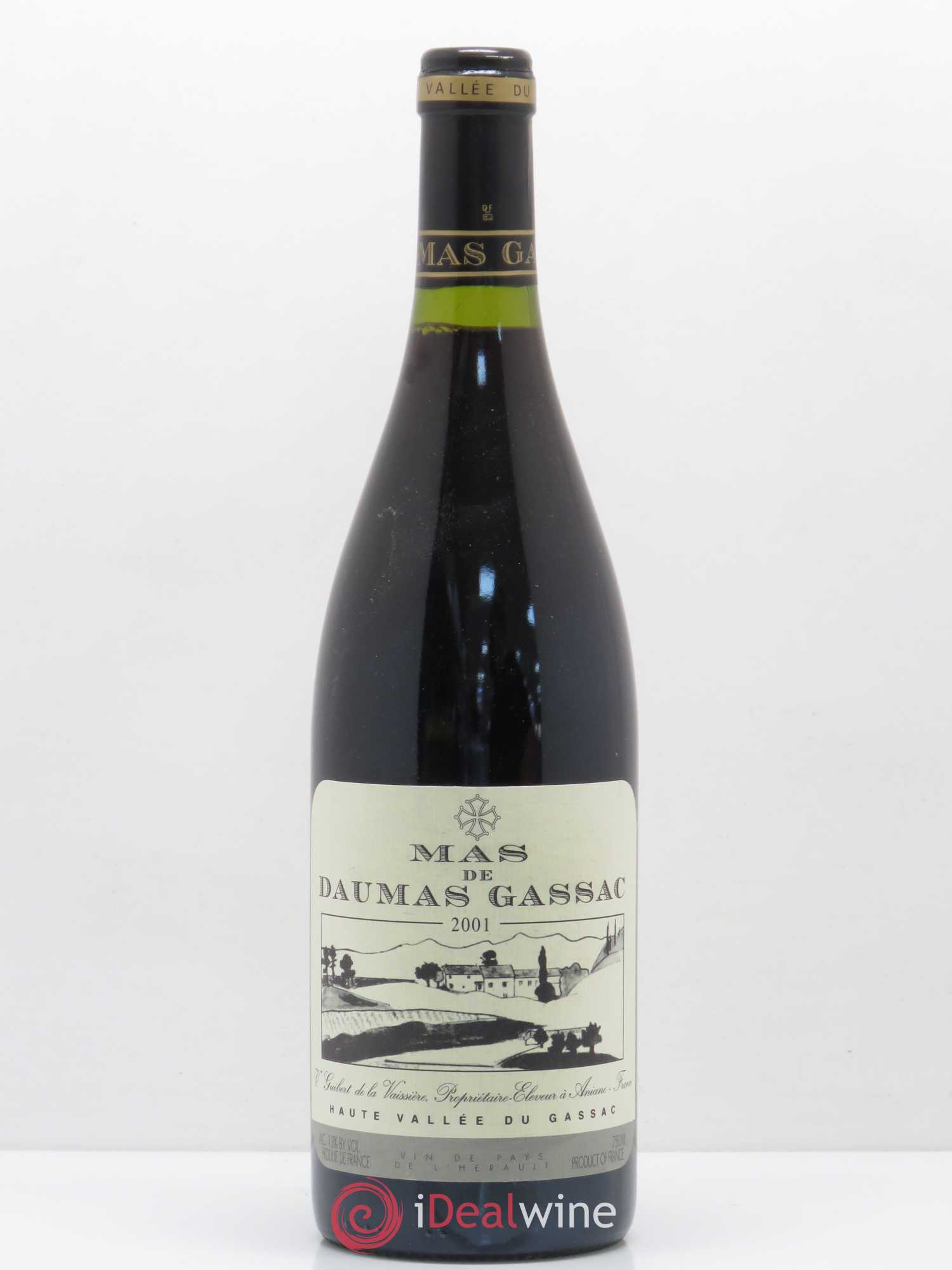 Saint-Guilhem-le-Désert - Cité d'Aniane Mas Daumas Gassac Famille Guibert de La Vaissière (sans prix de réserve) 2001 - Lot de 1 bouteille - 0