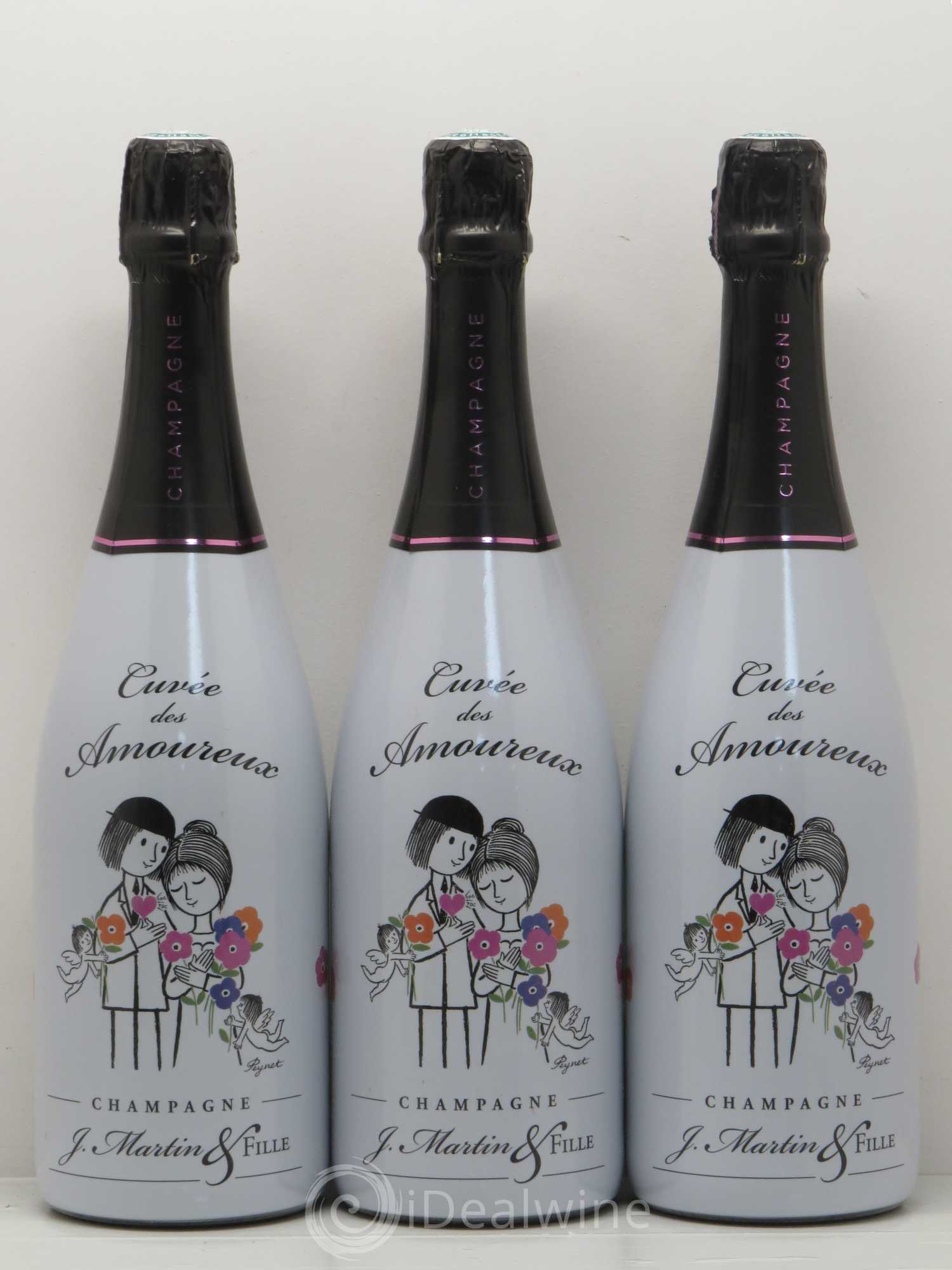 Champagne Cuvée des Amoureux de Peynet J. Martin & Fille - Posten von 3 Flaschen - 0