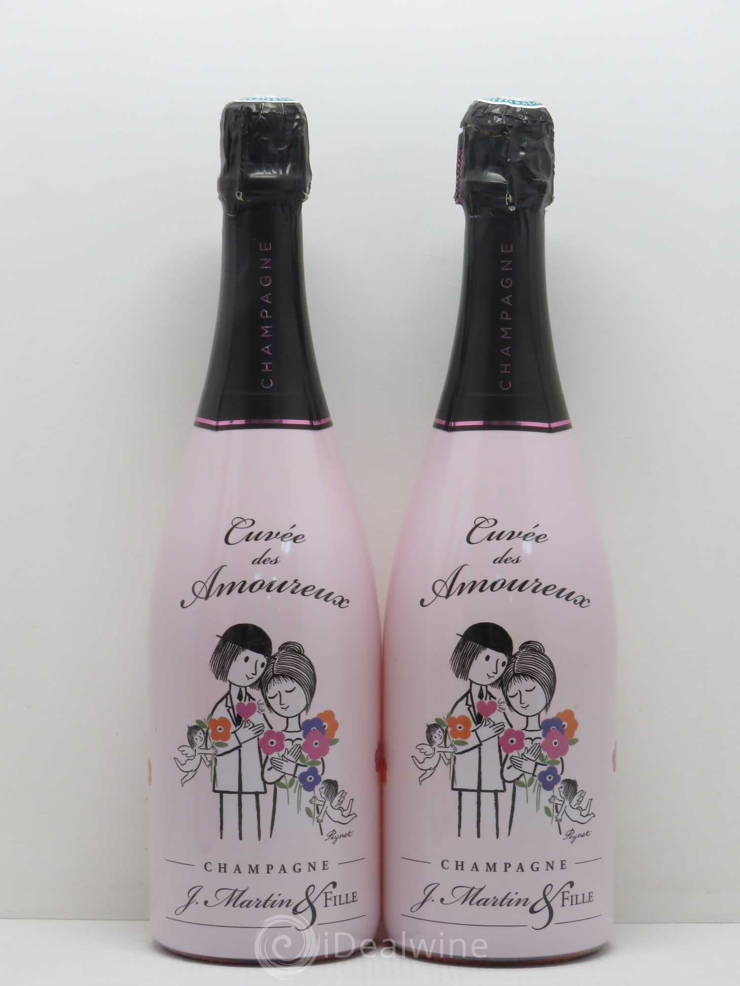 Champagne - Cuvée des Amoureux de Peynet J. Martin & Fille - Posten von 2 Flaschen - 0