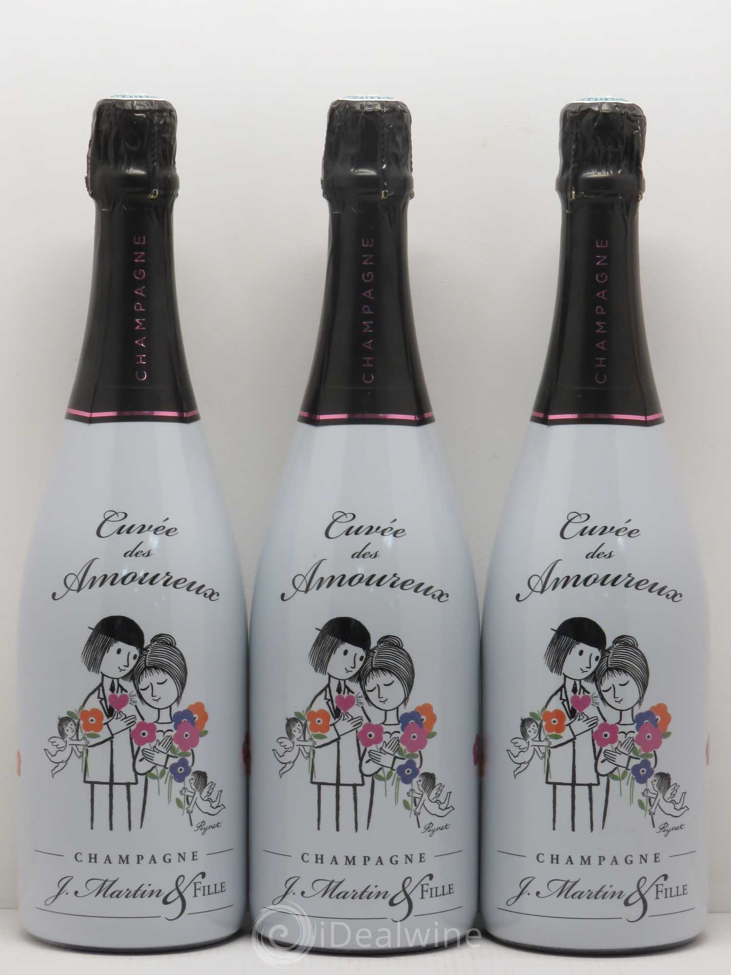 Champagne Cuvée des Amoureux de Peynet J. Martin & Fille - Posten von 3 Flaschen - 0