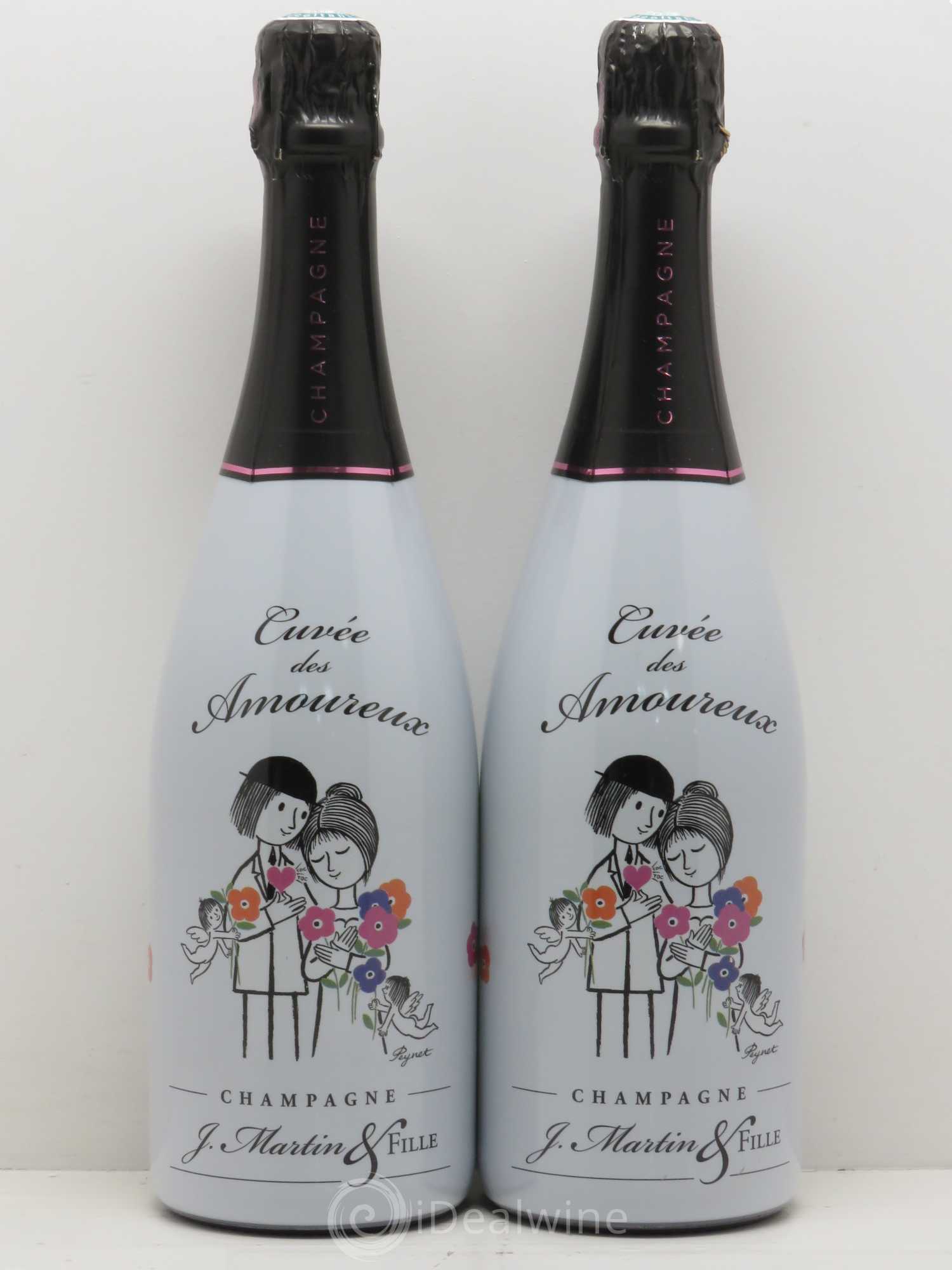 Champagne Brut Cuvée des Amoureux de Peynet J. Martin & Fille - Posten von 2 Flaschen - 0