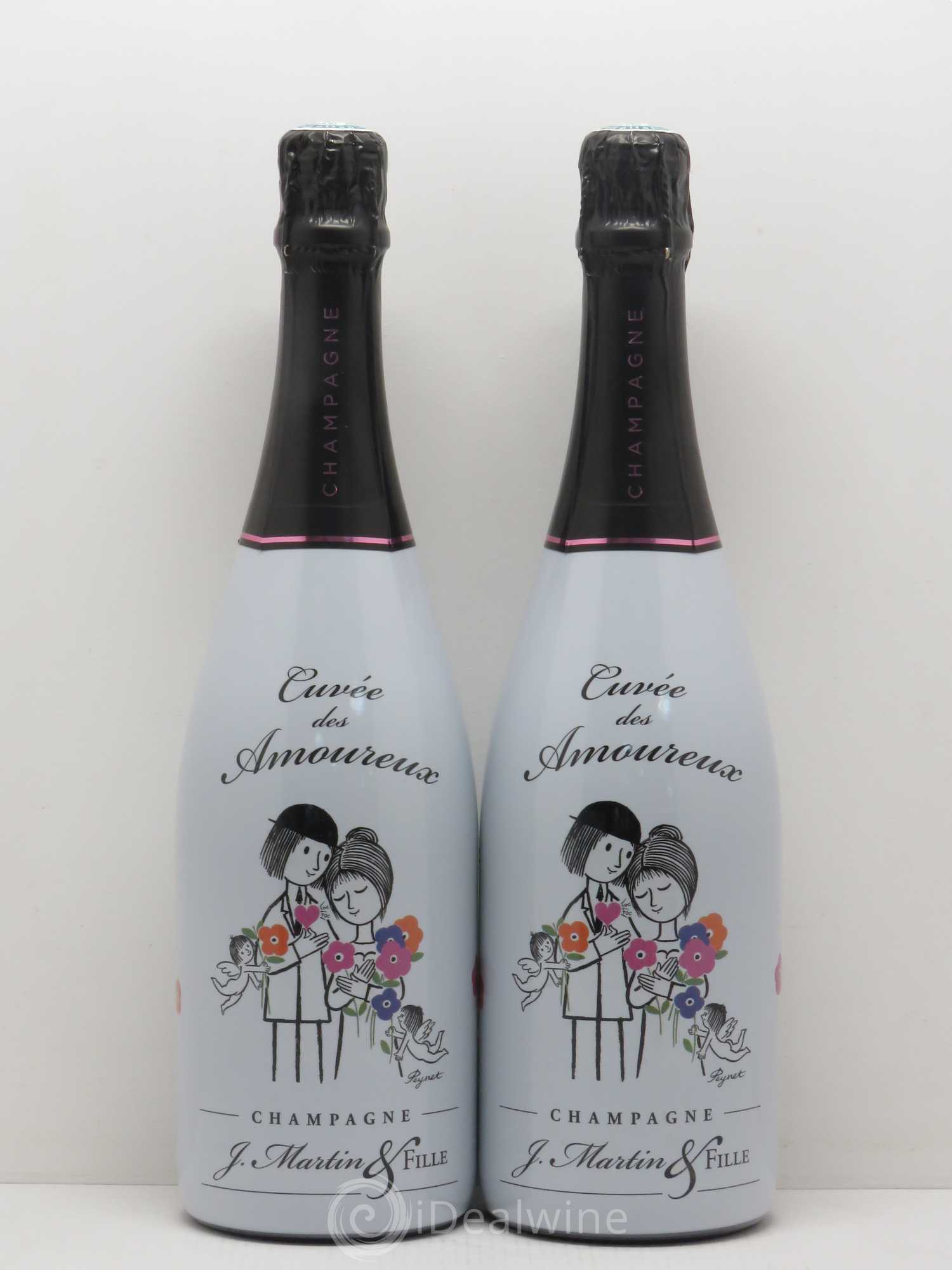 Champagne Cuvée des Amoureux de Peynet J. Martin & Fille - Posten von 2 Flaschen - 0