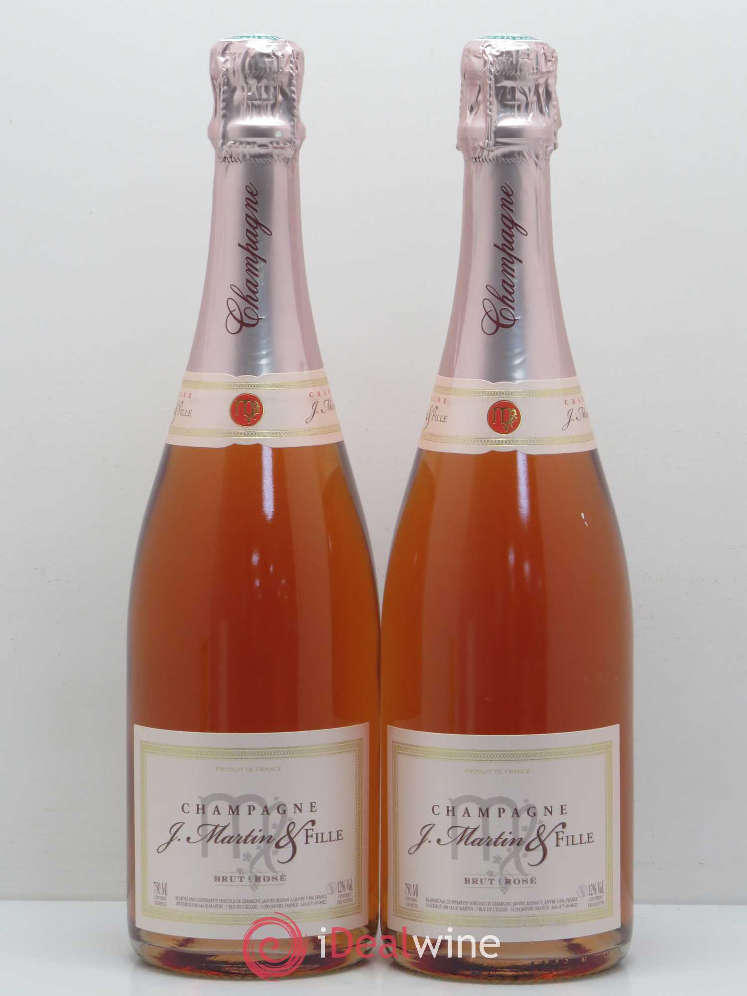 Champagne - J. Martin & Fille - Lot de 2 bouteilles - 0