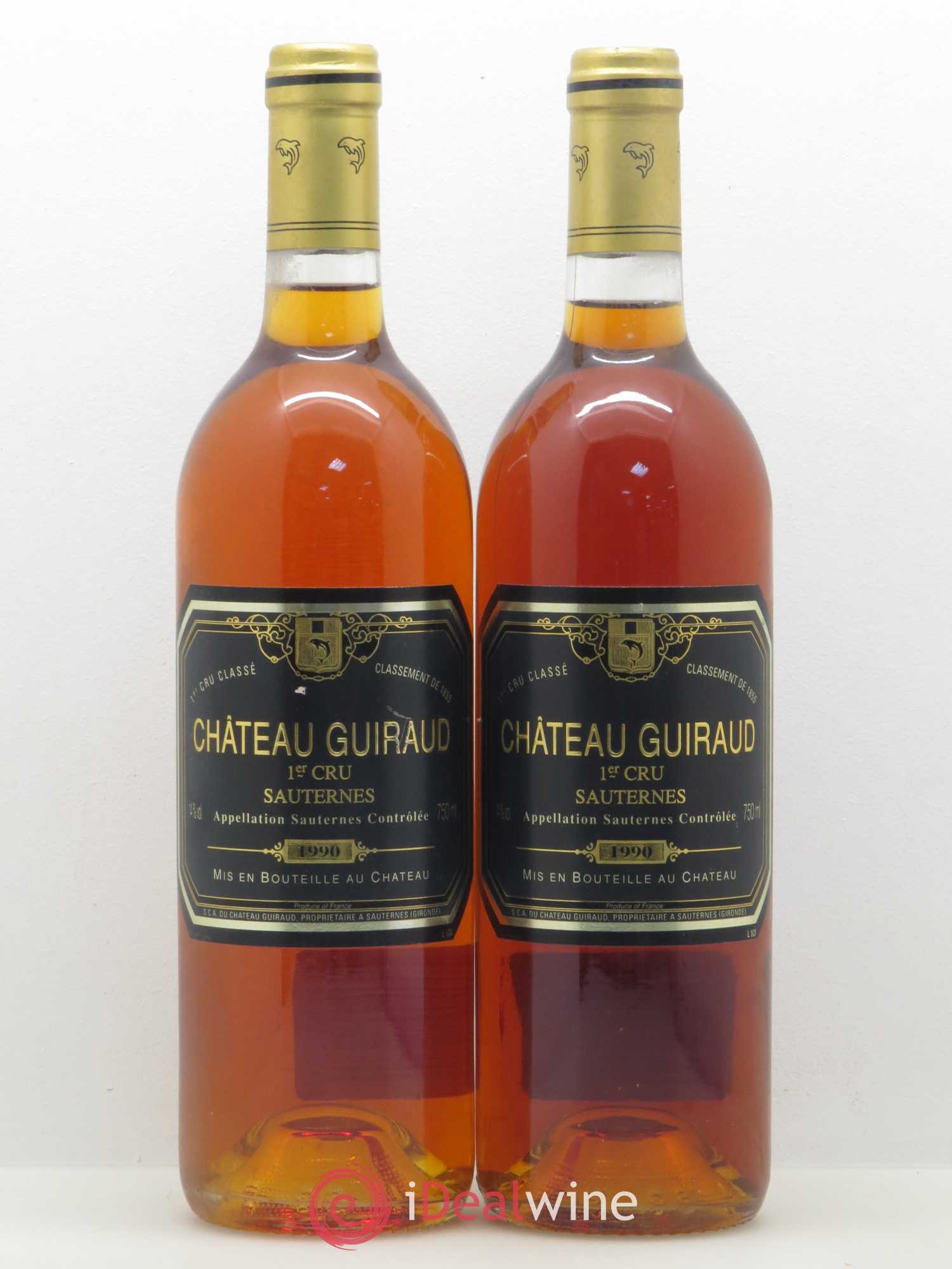 Château Guiraud 1er Grand Cru Classé 1990 - Lotto di 2 bottiglie - 0