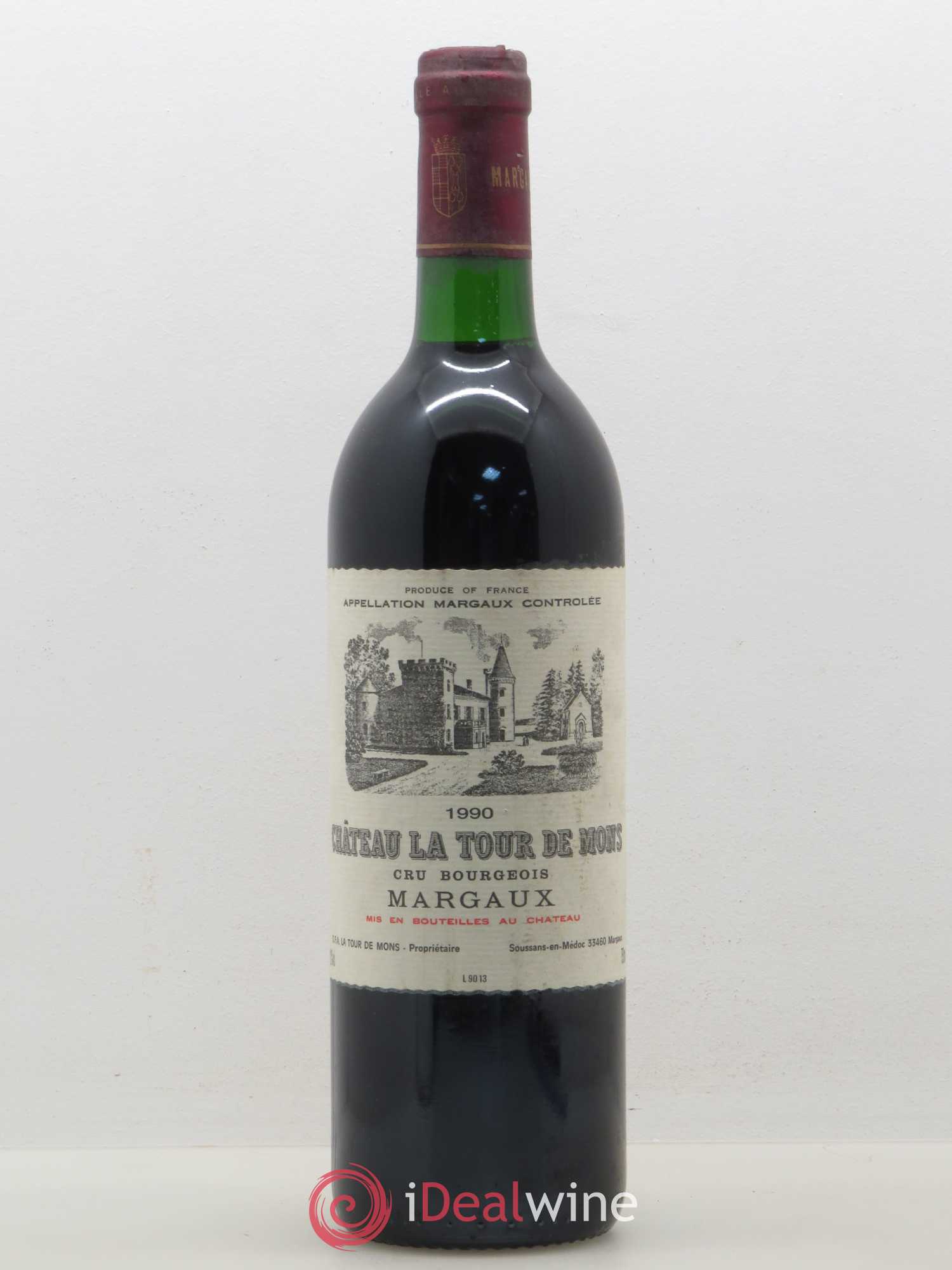 Château la Tour de Mons Cru Bourgeois 1990 - Lot de 1 bouteille - 0