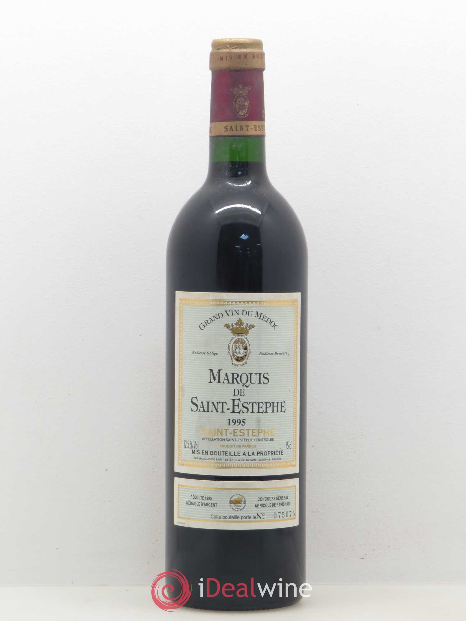 Marquis de Saint Estèphe 1995 - Lot de 1 bouteille - 0