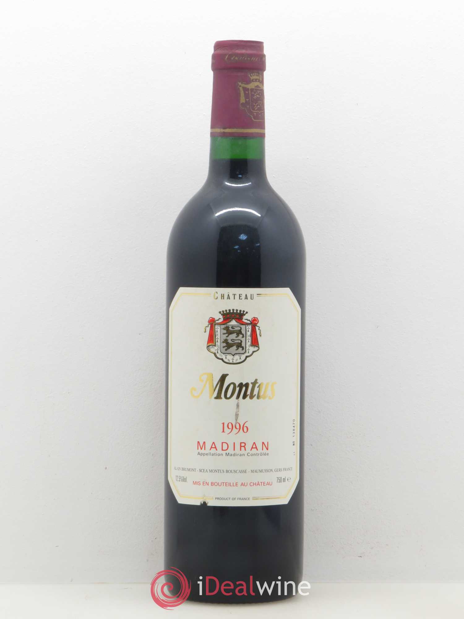 Madiran Château Montus Alain Brumont 1996 - Lot de 1 bouteille - 0