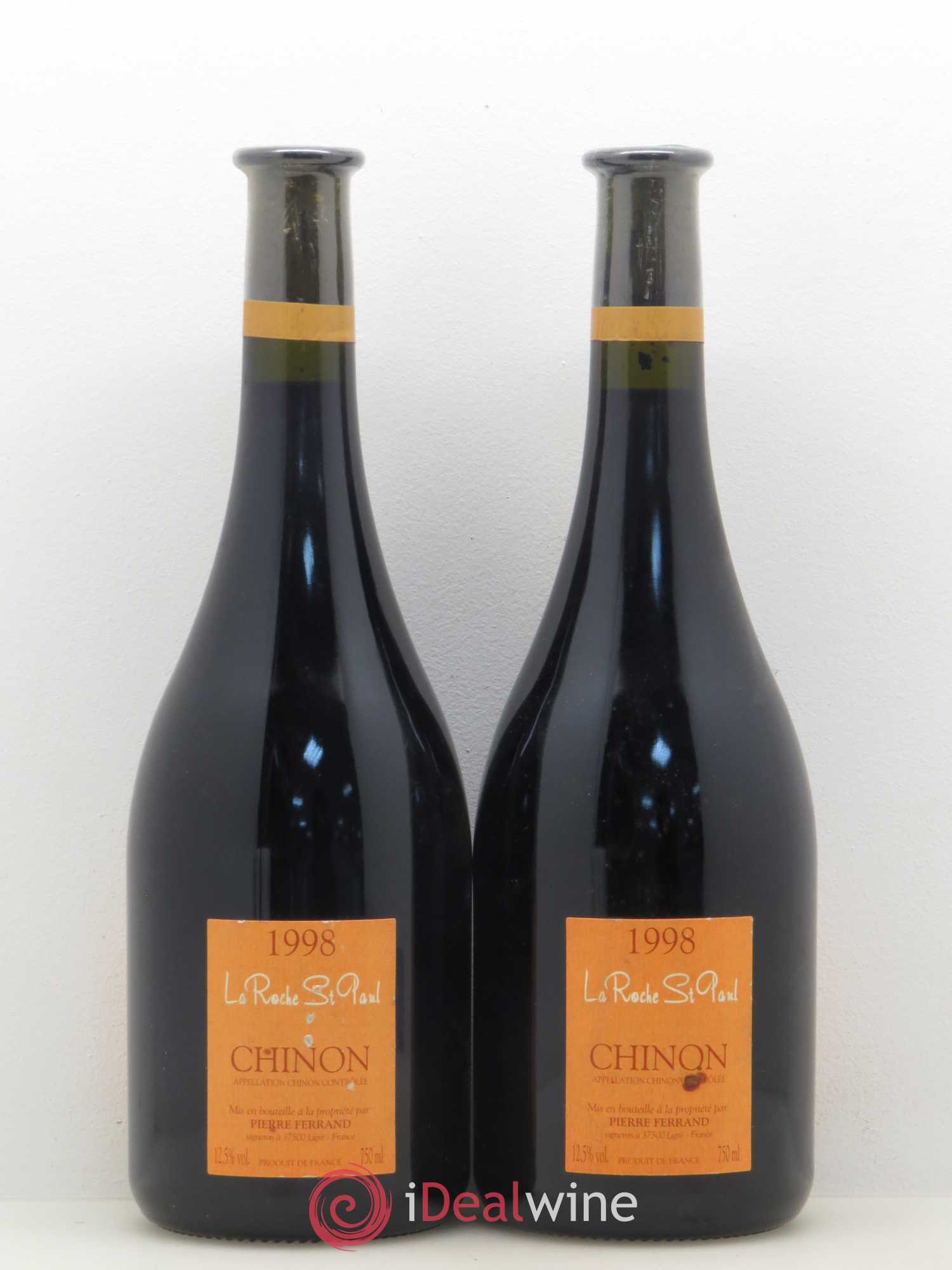 Chinon La Roche Saint Paul Château de Ligré Pierre Ferrand 1998 - Lot of 2 bottles - 1