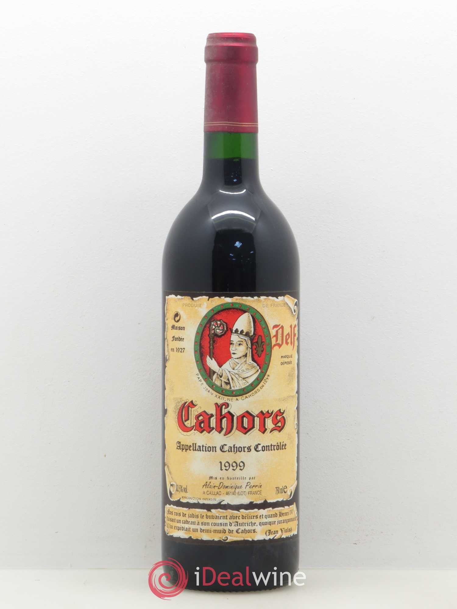 Cahors Delf 1999 - Lot de 1 bouteille - 0